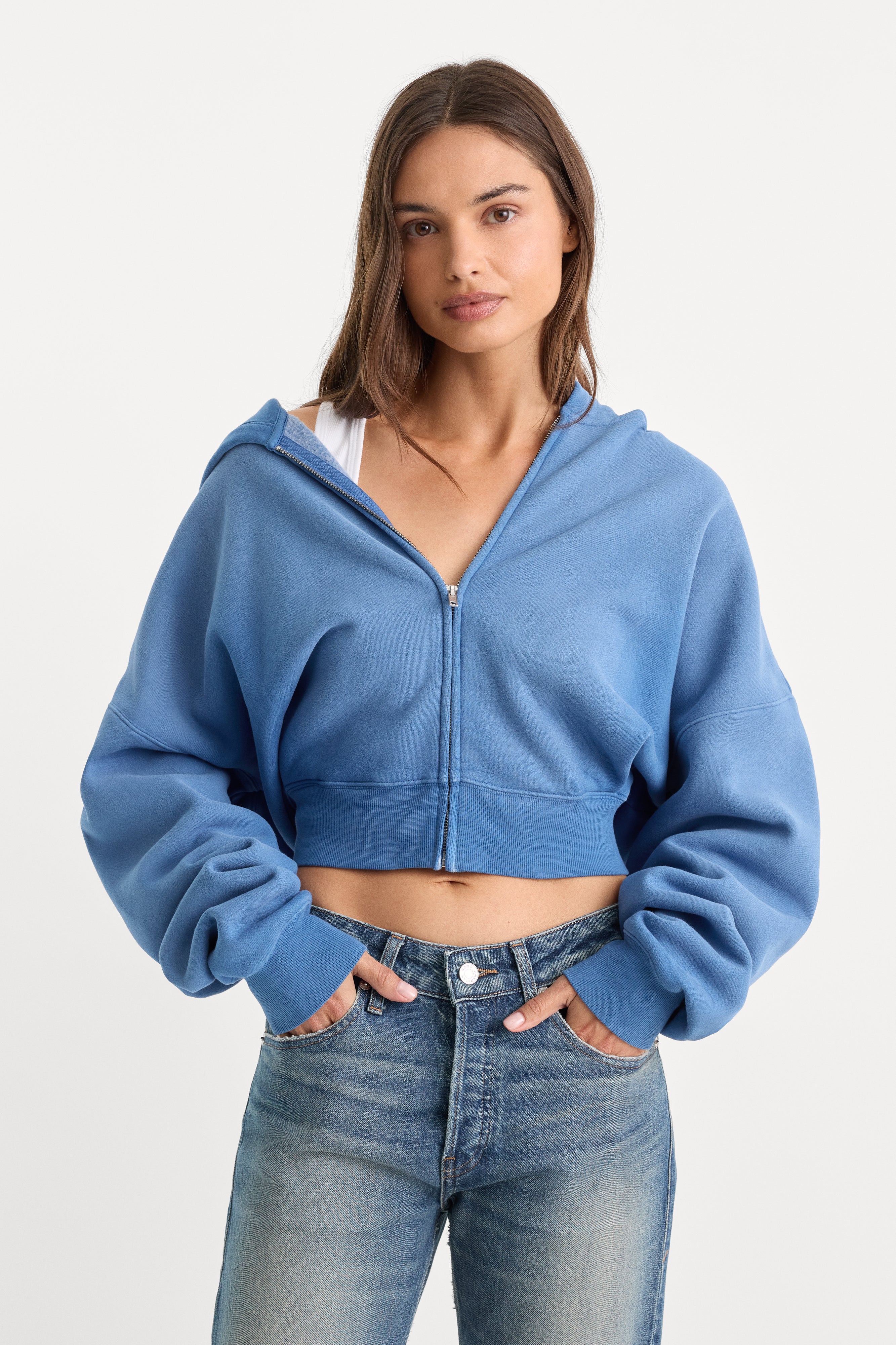 THE ZIP UP SWEATSHIRT | BLUE DRIFT