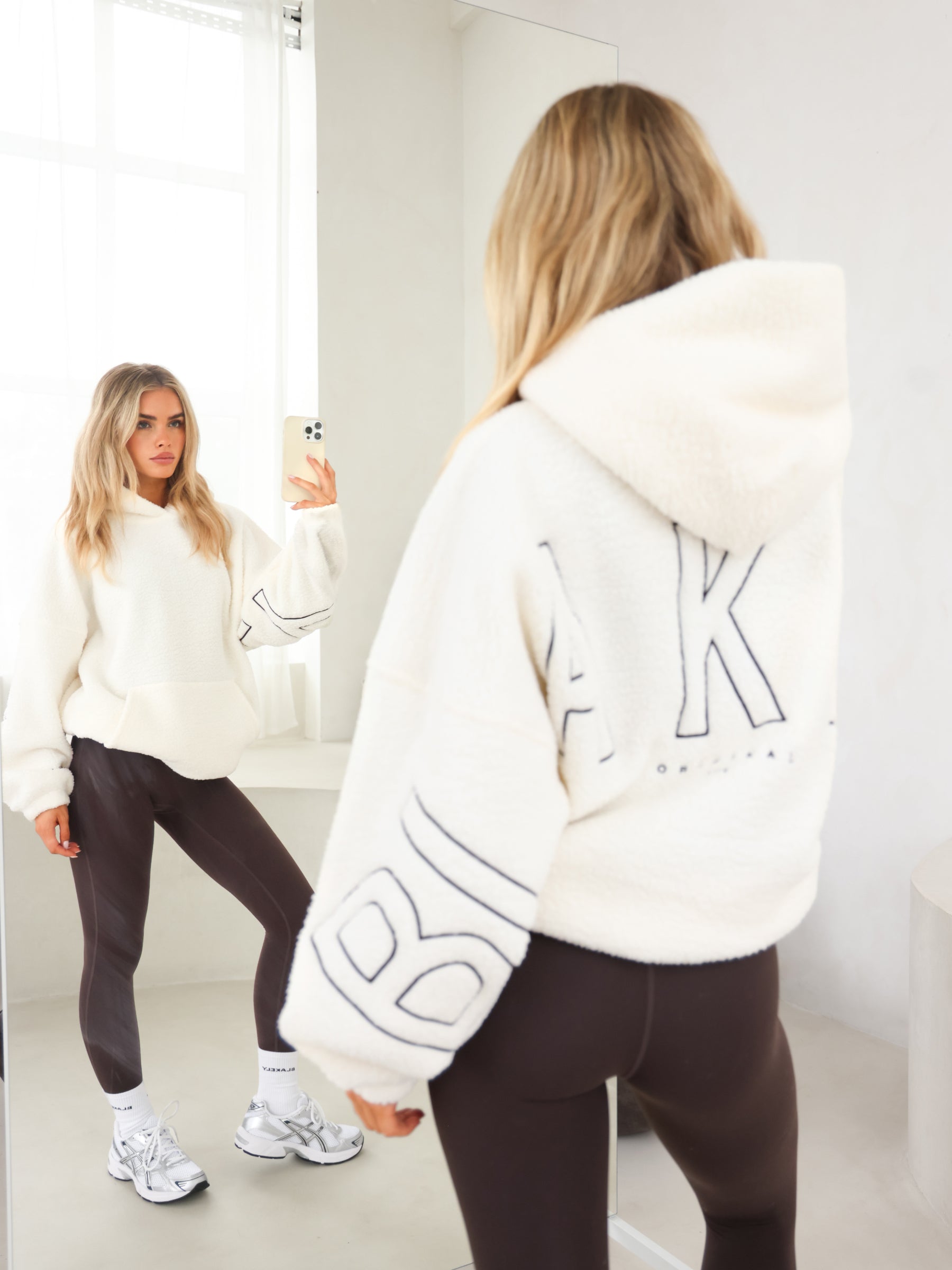 Borg Isabel Oversized Hoodie - Off White