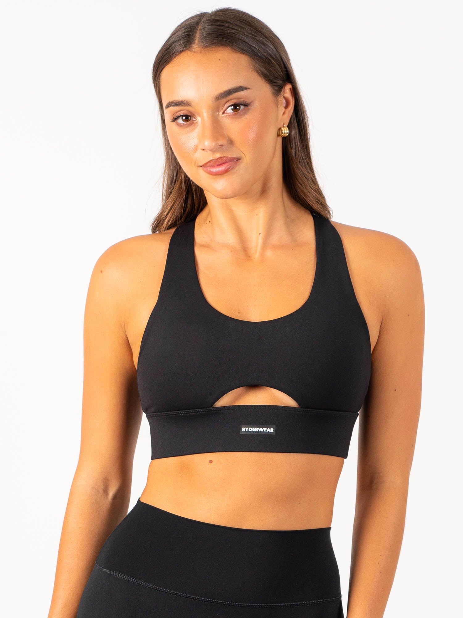 Base Racer Back Sports Bra - Black