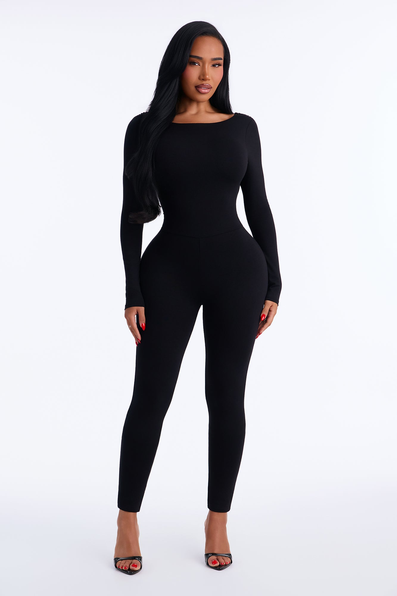 Audrey Open Back Jumpsuit - Black