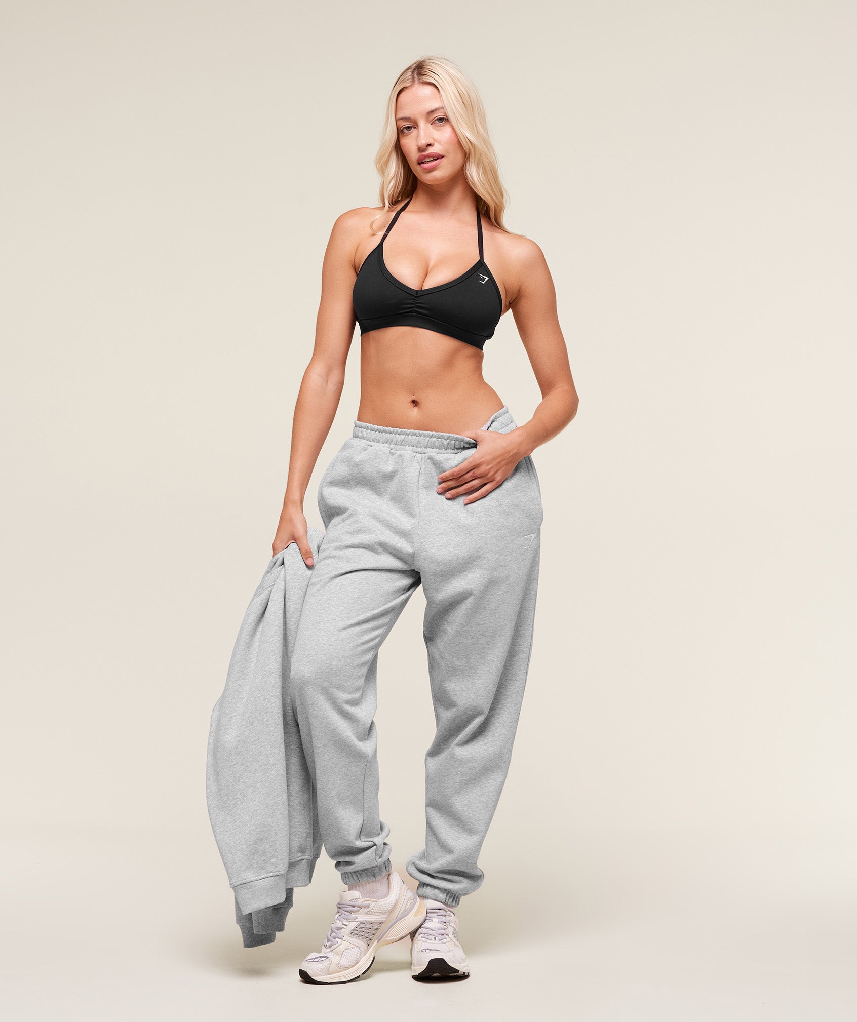 Gymshark Training Regular Fleece Joggers - Light Grey Marl