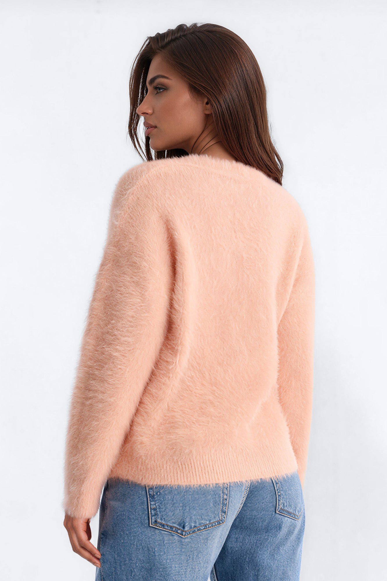 Woodland Fuzzy Cardigan - Blush
