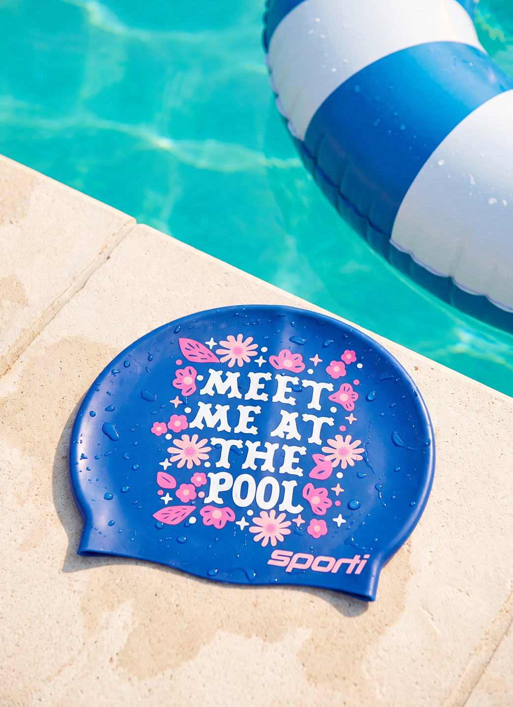 Sporti Pool Time Silicone Swim Cap