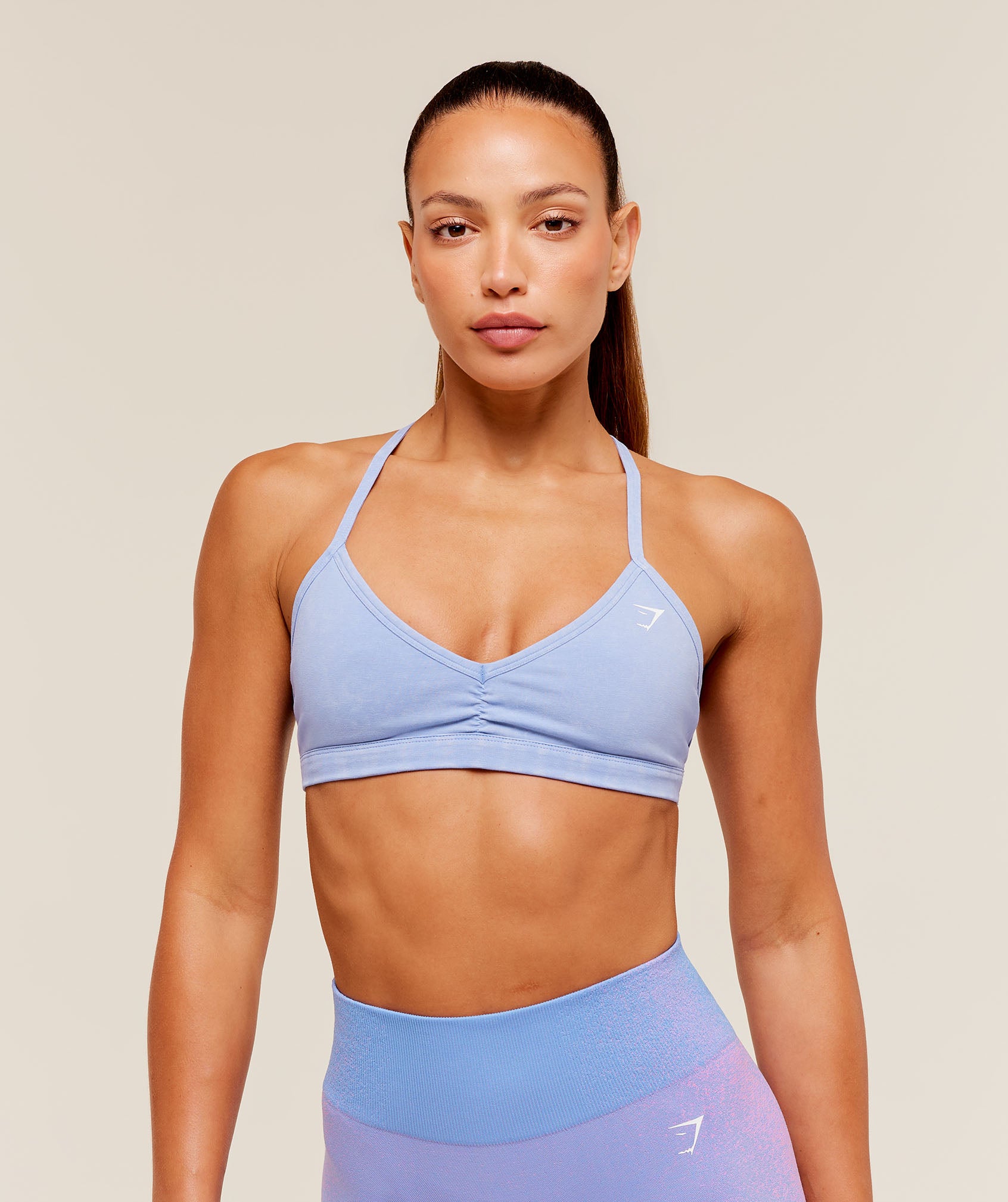 Gymshark Washed Minimal Sports Bra - Steady Purple/Wash