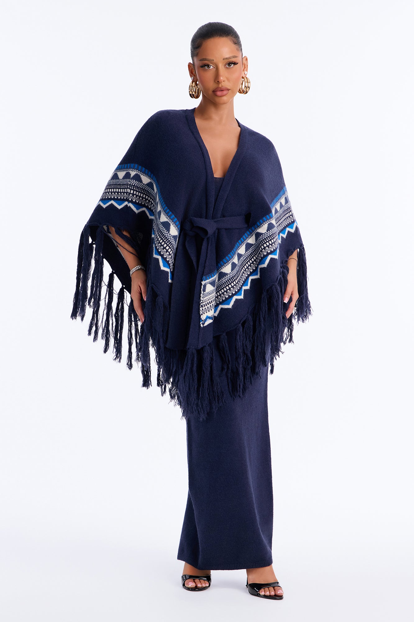 See You In Aspen Sweater Maxi Dress - Navy
