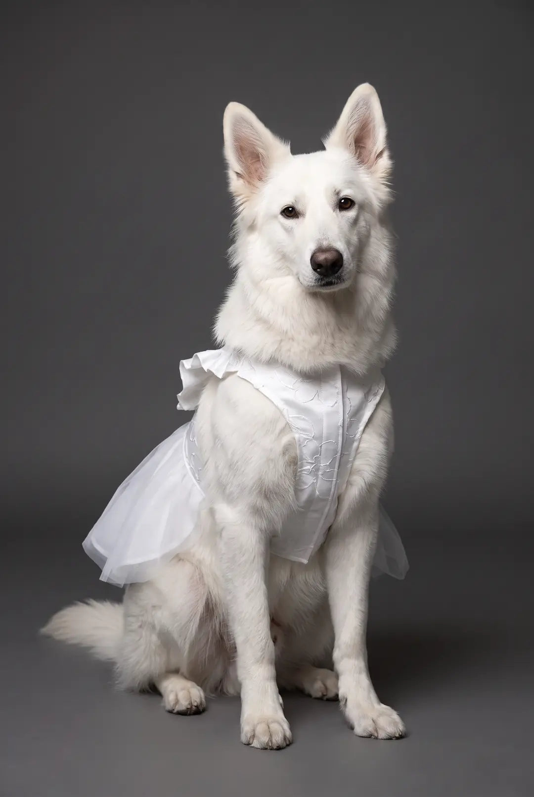 Brocade Tulle Skirt Dog Wedding Dress