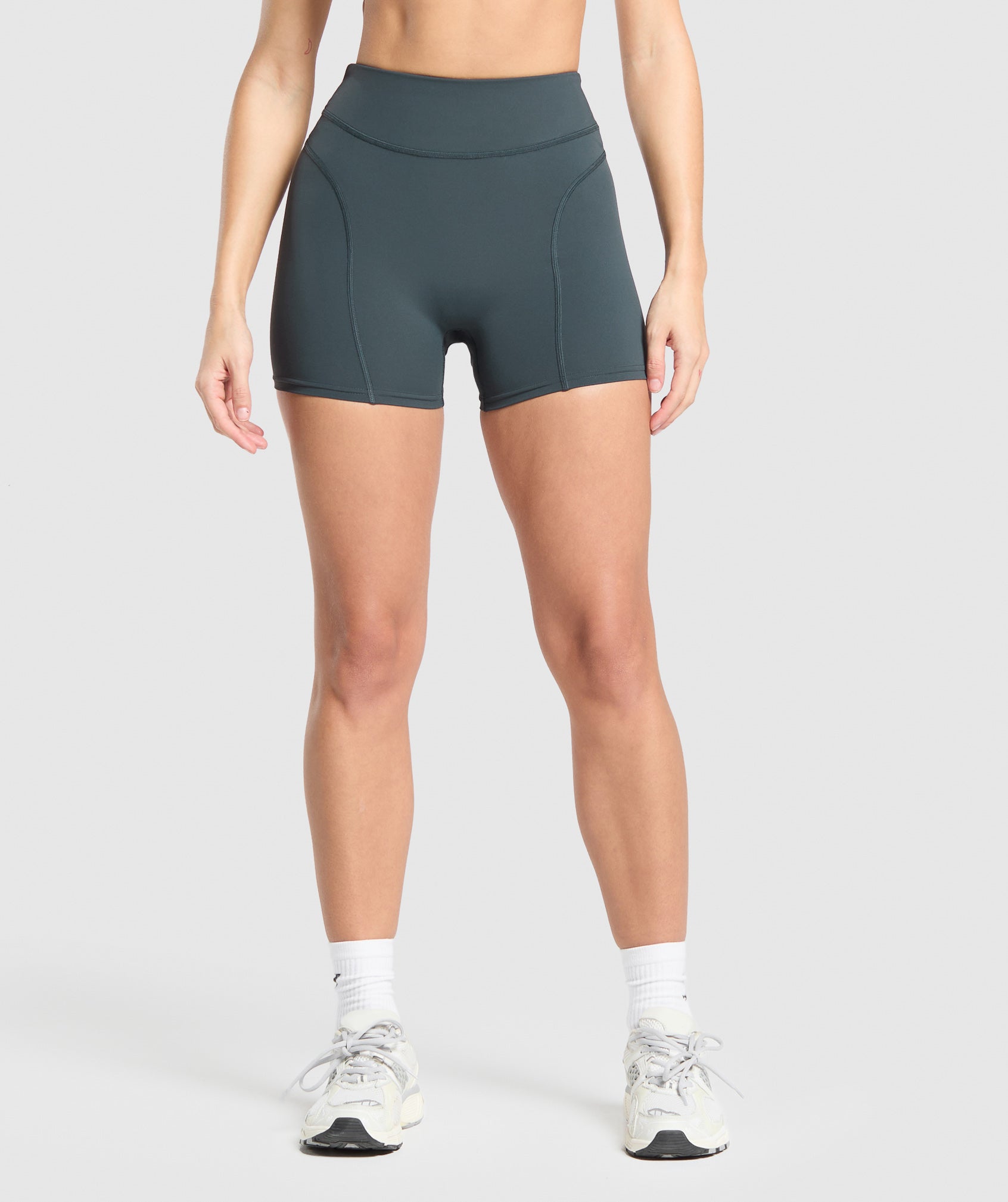 Gymshark Dipped Waistband Shorts - Darkest Teal