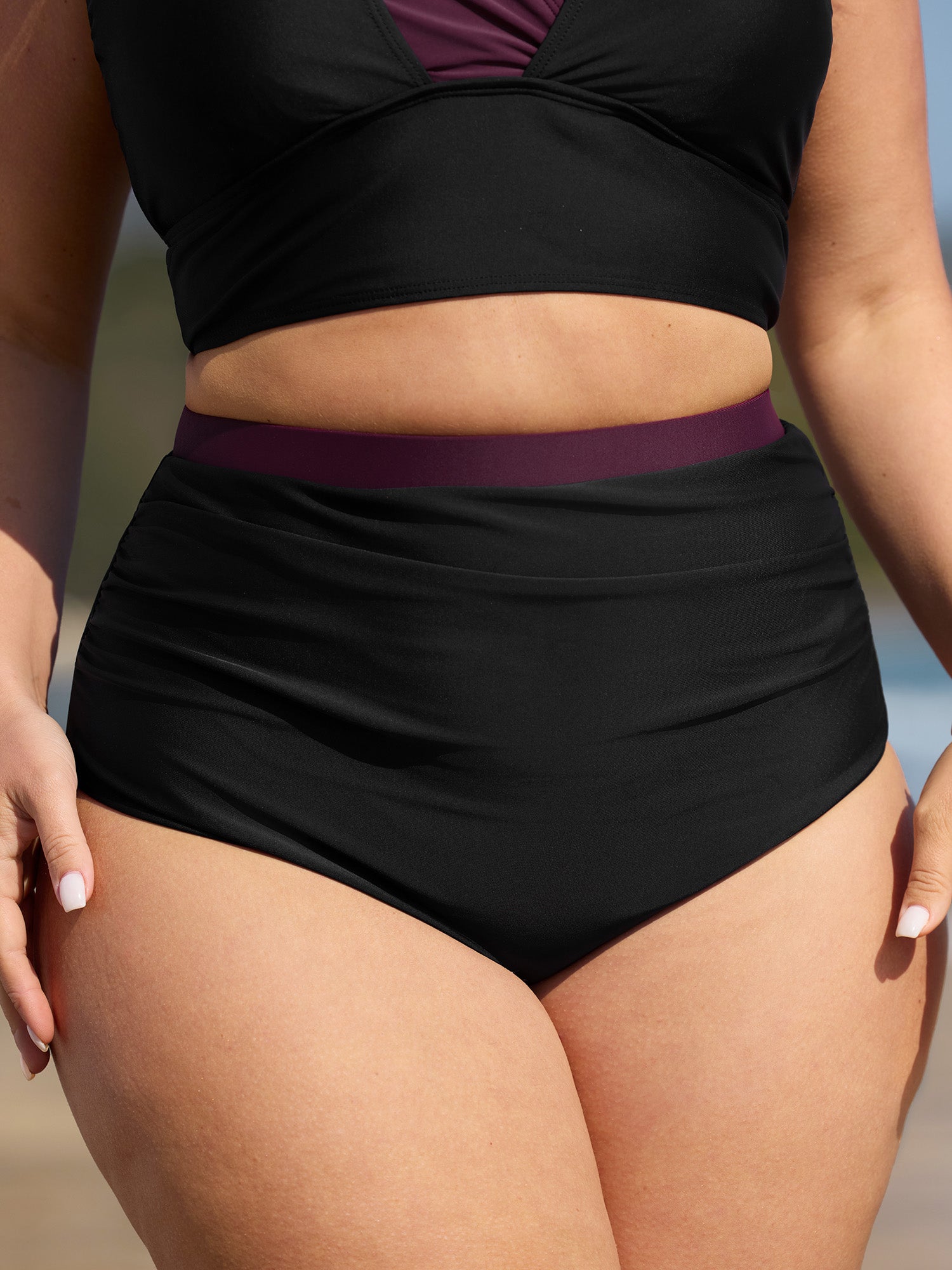 Tummy-Control High-Waisted Bikini Bottoms