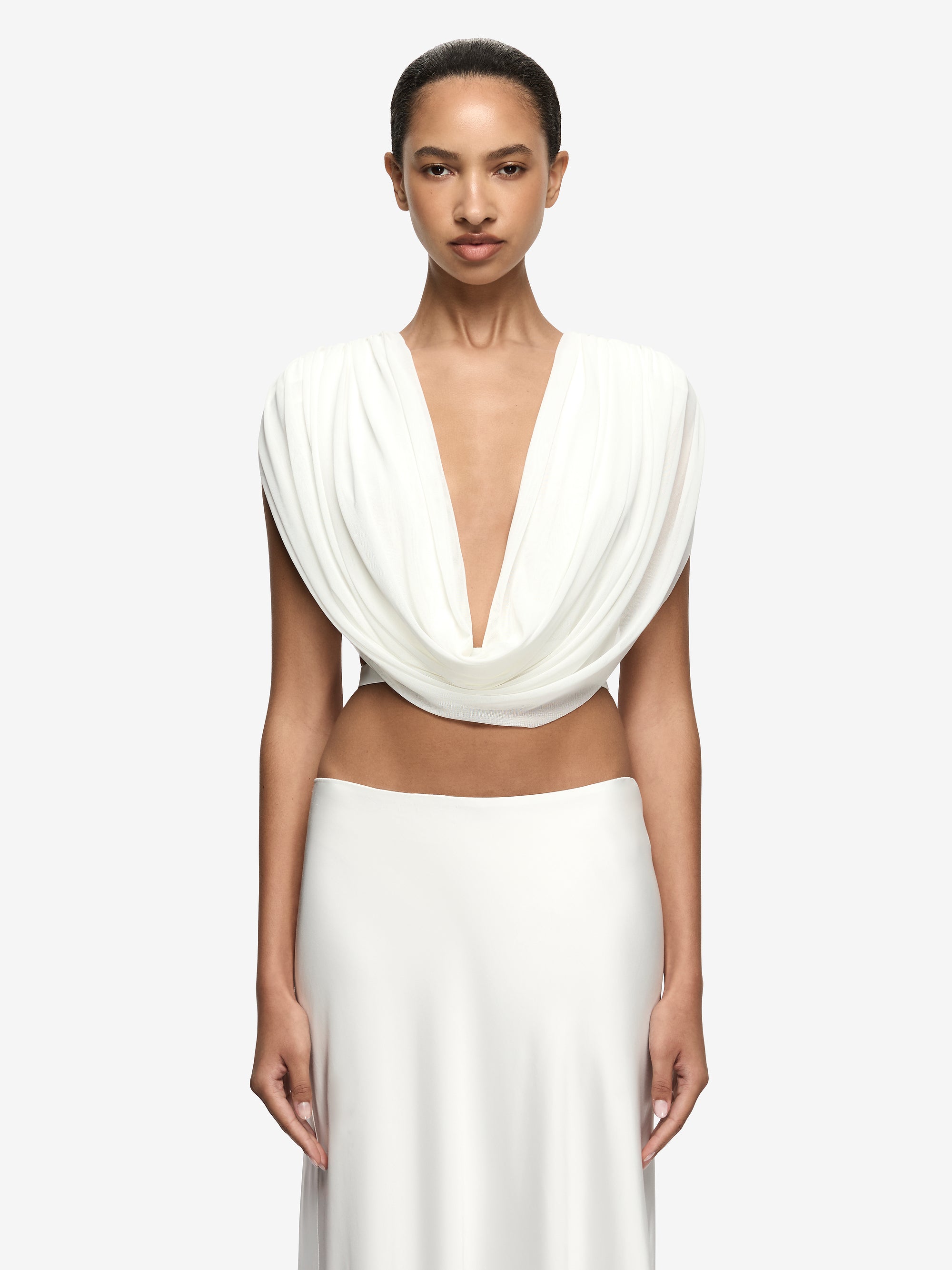 ARIANNA COWL TOP - IVORY