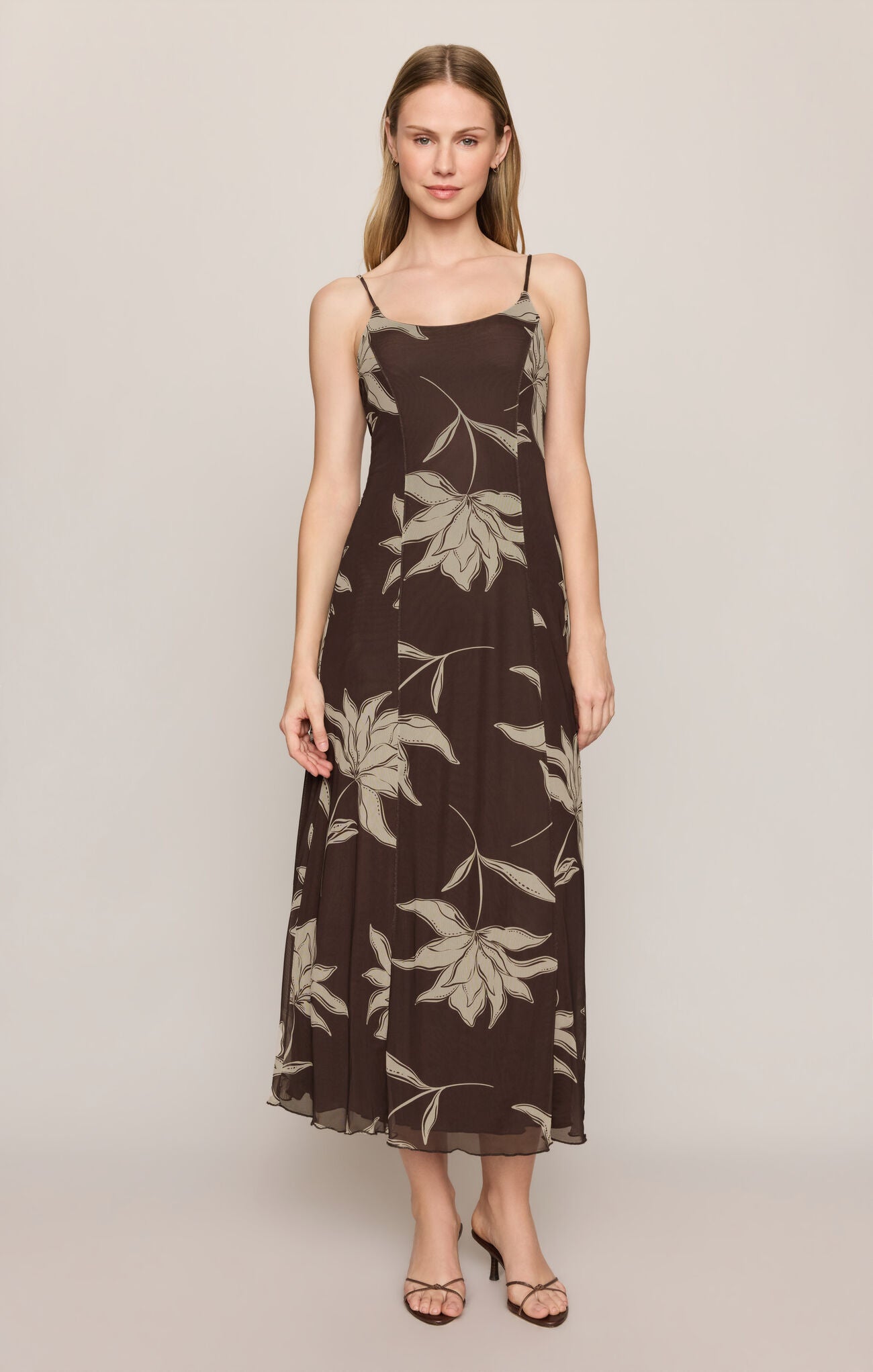 Z Supply Dark Chocolate Charisma Floral Midi Dress