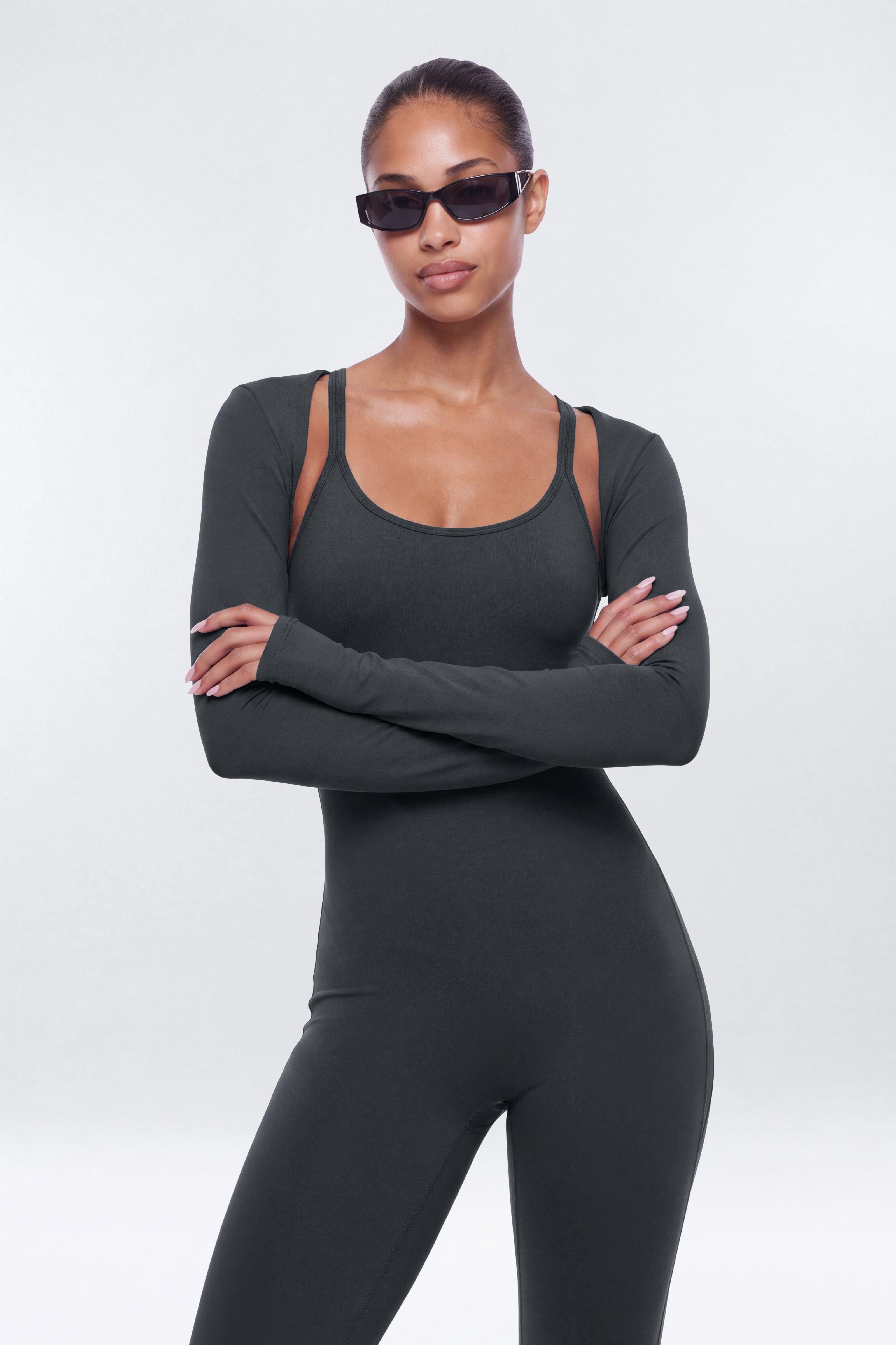 CloudForm™ Long Sleeve Shrug - Carbon
