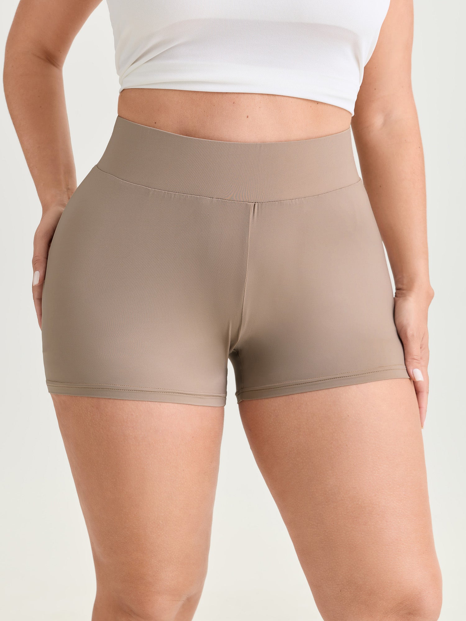 Stretchy Wide Waistband Skinny-Fit Leggings