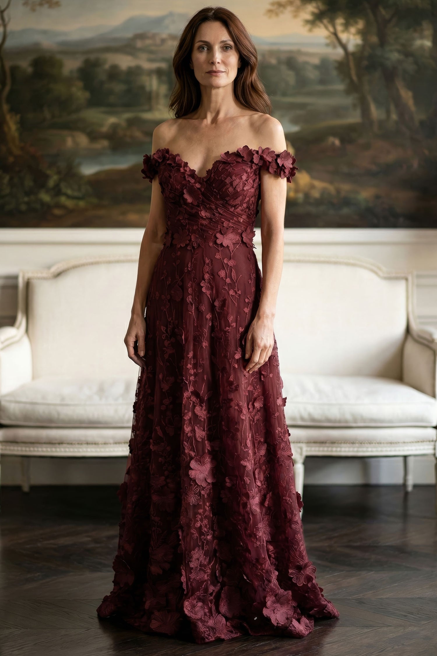 MGNY By Mori Lee 2070062 - Floral Embroidered A-Line Evening Gown