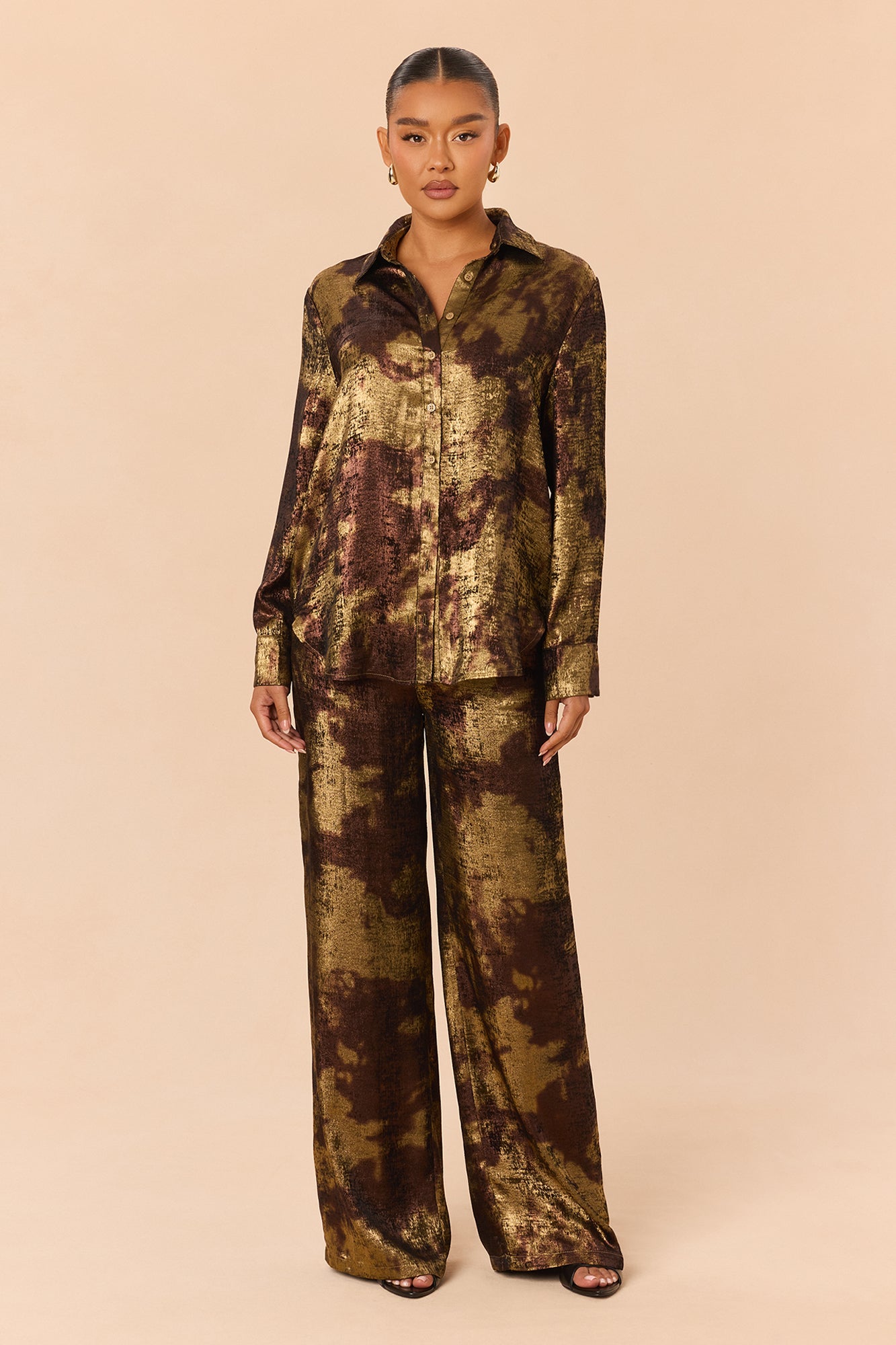 In Rotation Pant Set - Gold/combo