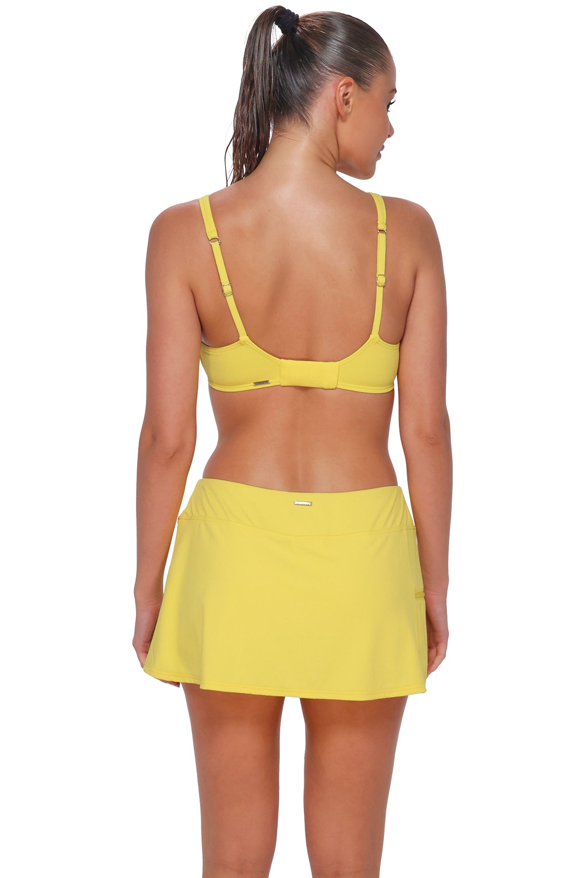 Sunsets Pineapple Crepe Sporty Swim Skirt