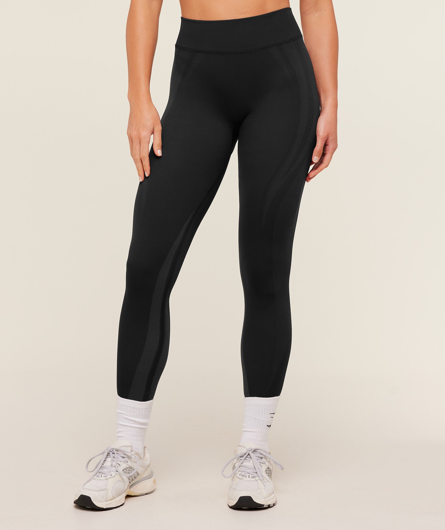 Gymshark Weekend Seamless Legging - Black/Asphalt Grey