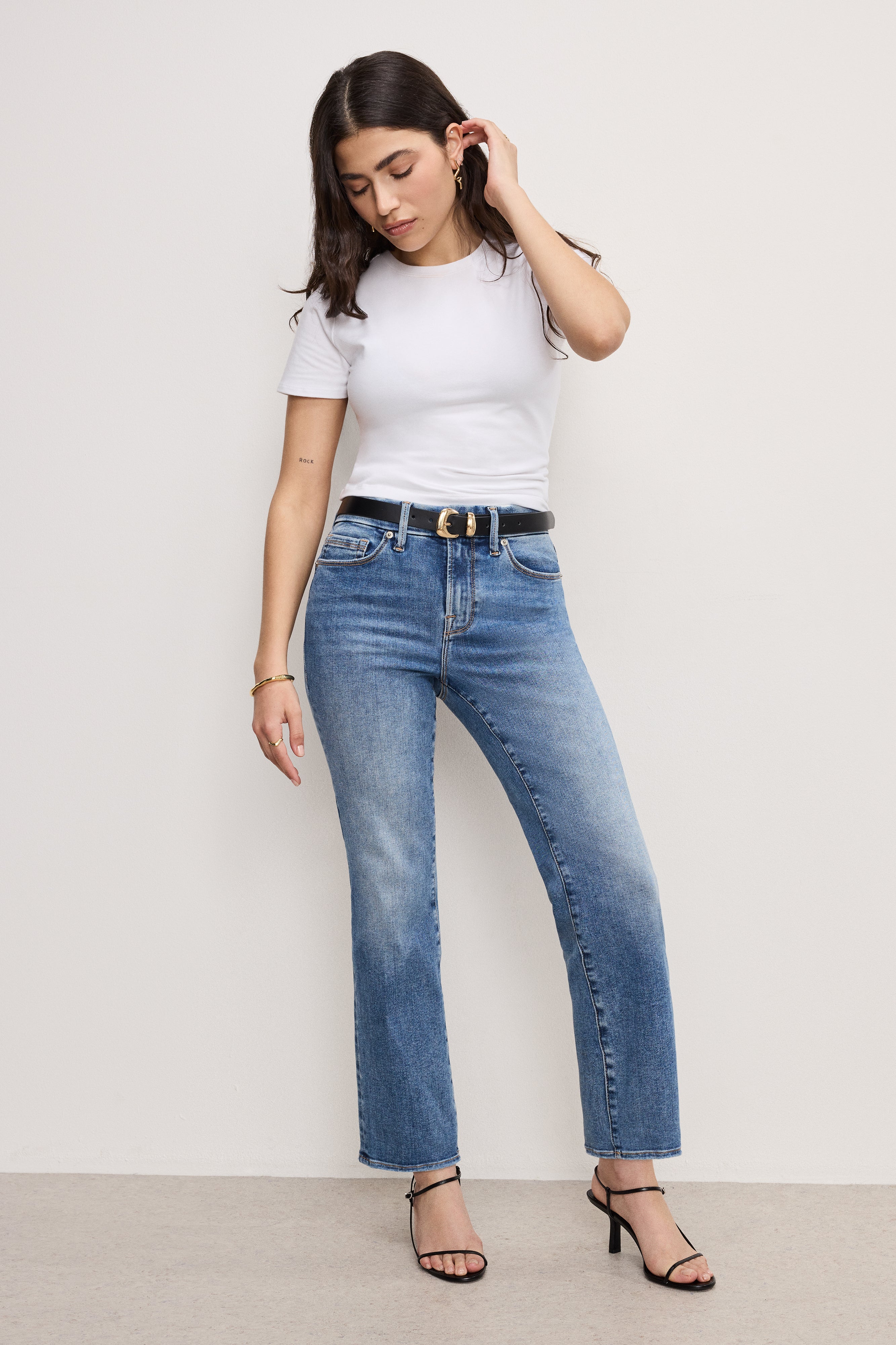 ALWAYS FITS GOOD PETITE STRAIGHT JEANS | INDIGO316