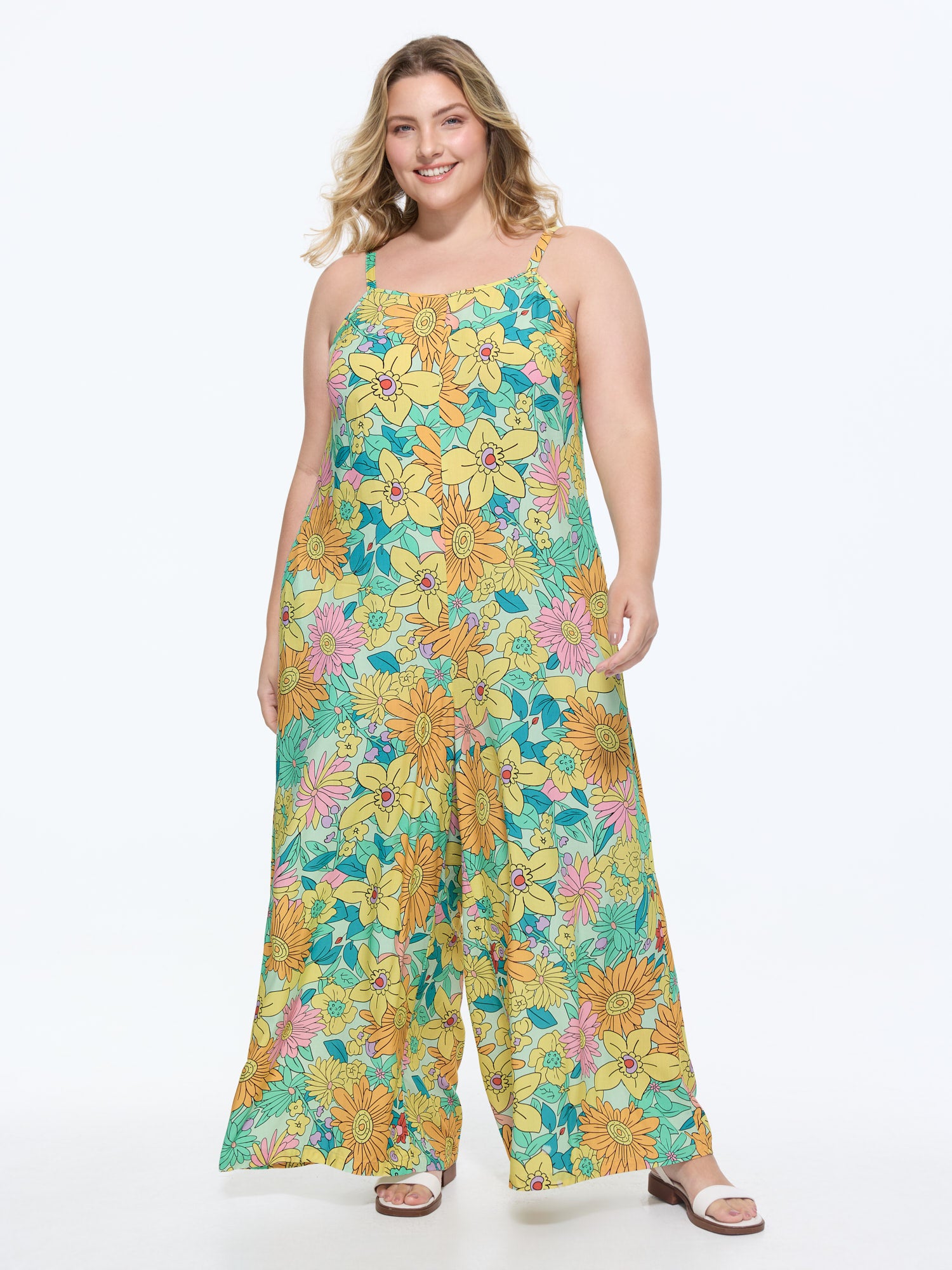 Vivid Groove Stretchy Adjustable Jumpsuit