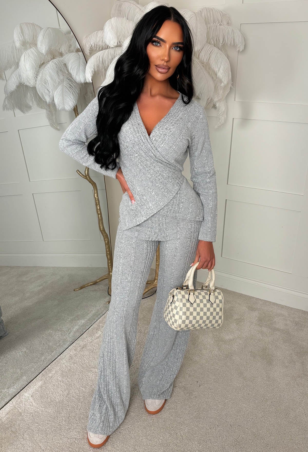 Snug Bug Grey Ribbed Loungewear Trousers