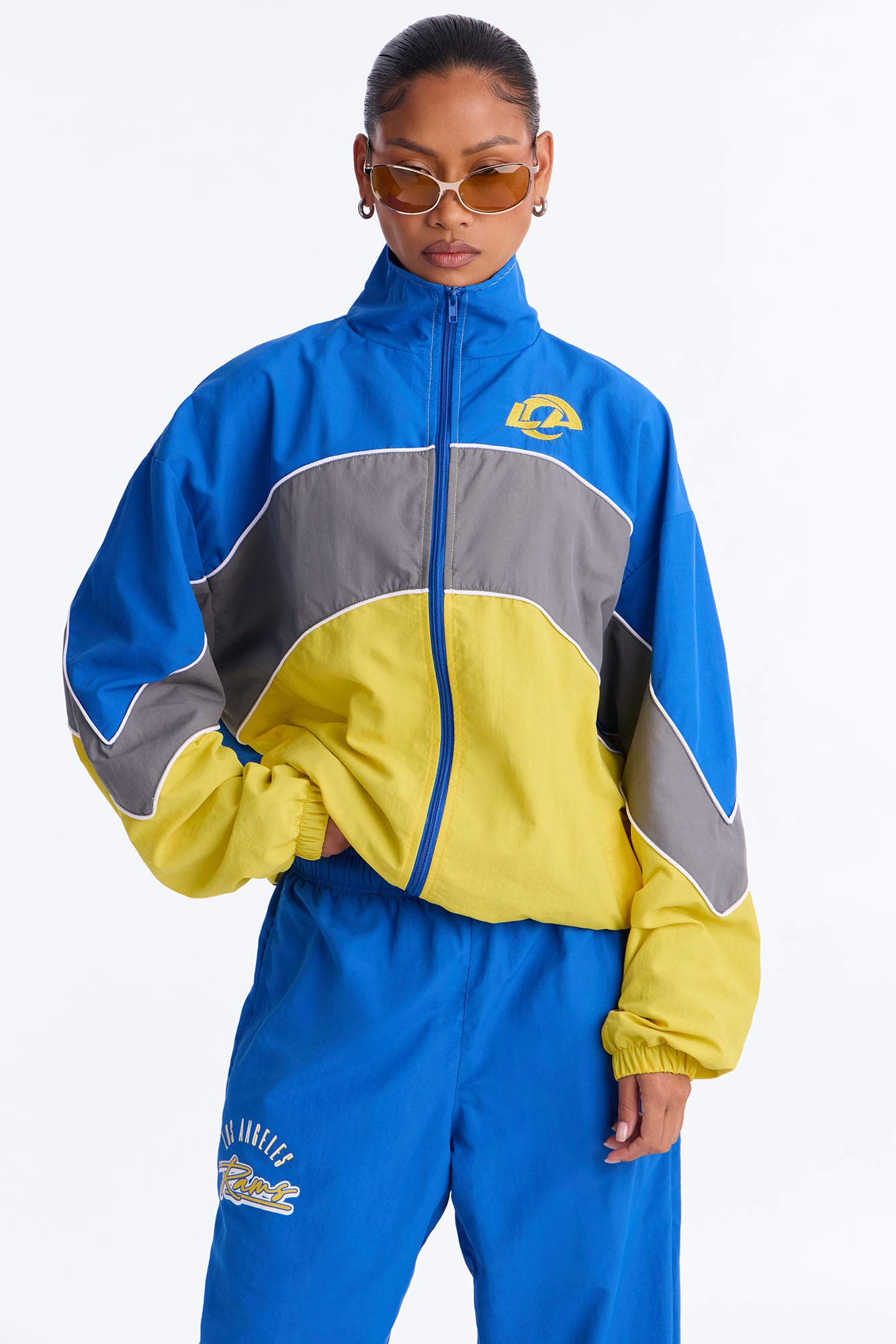 NFL Rams Windbreaker Zip Up Jacket - Royal