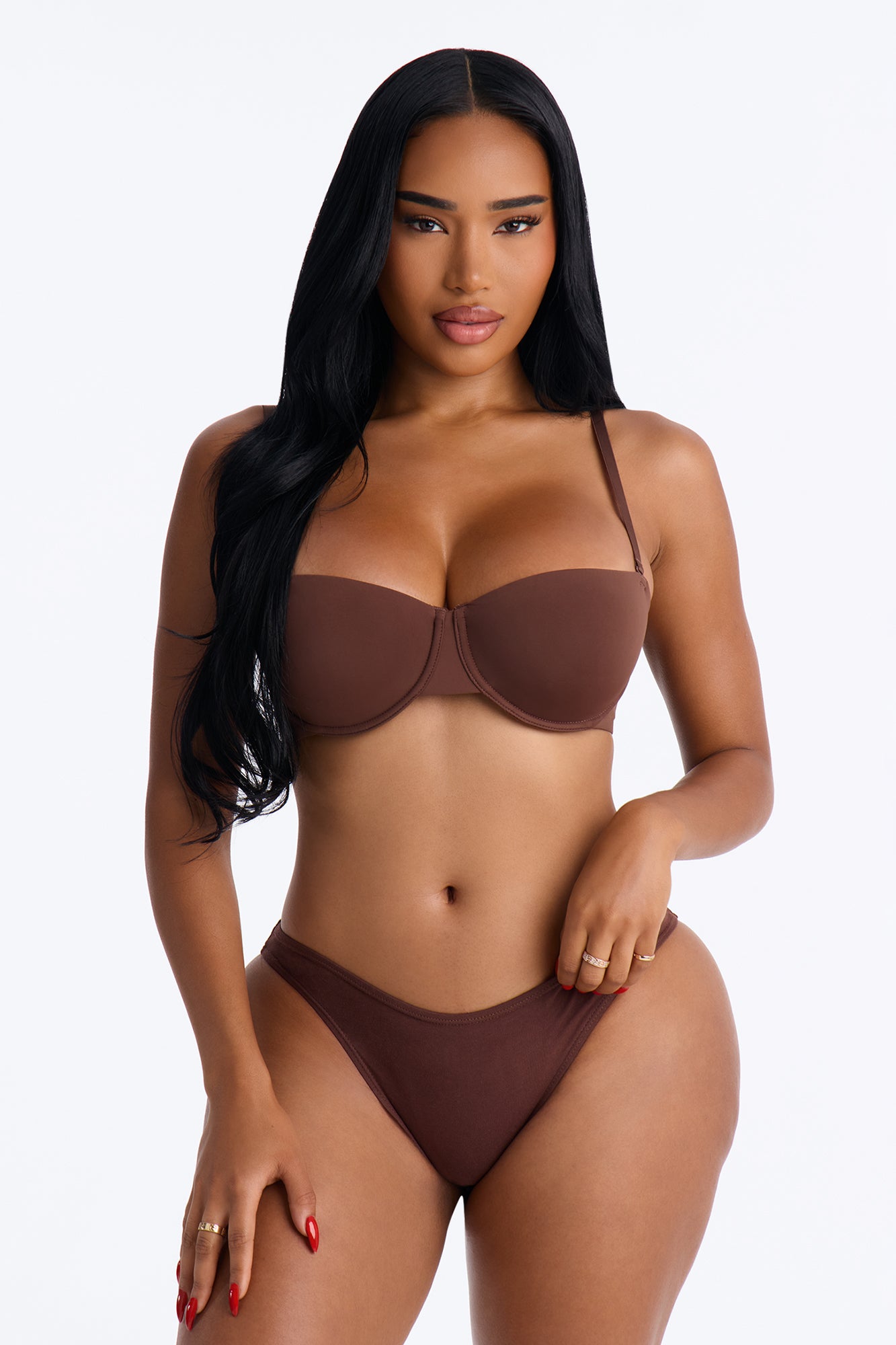 Soft Fit Smoothing Microfiber Strapless Bra - Chestnut