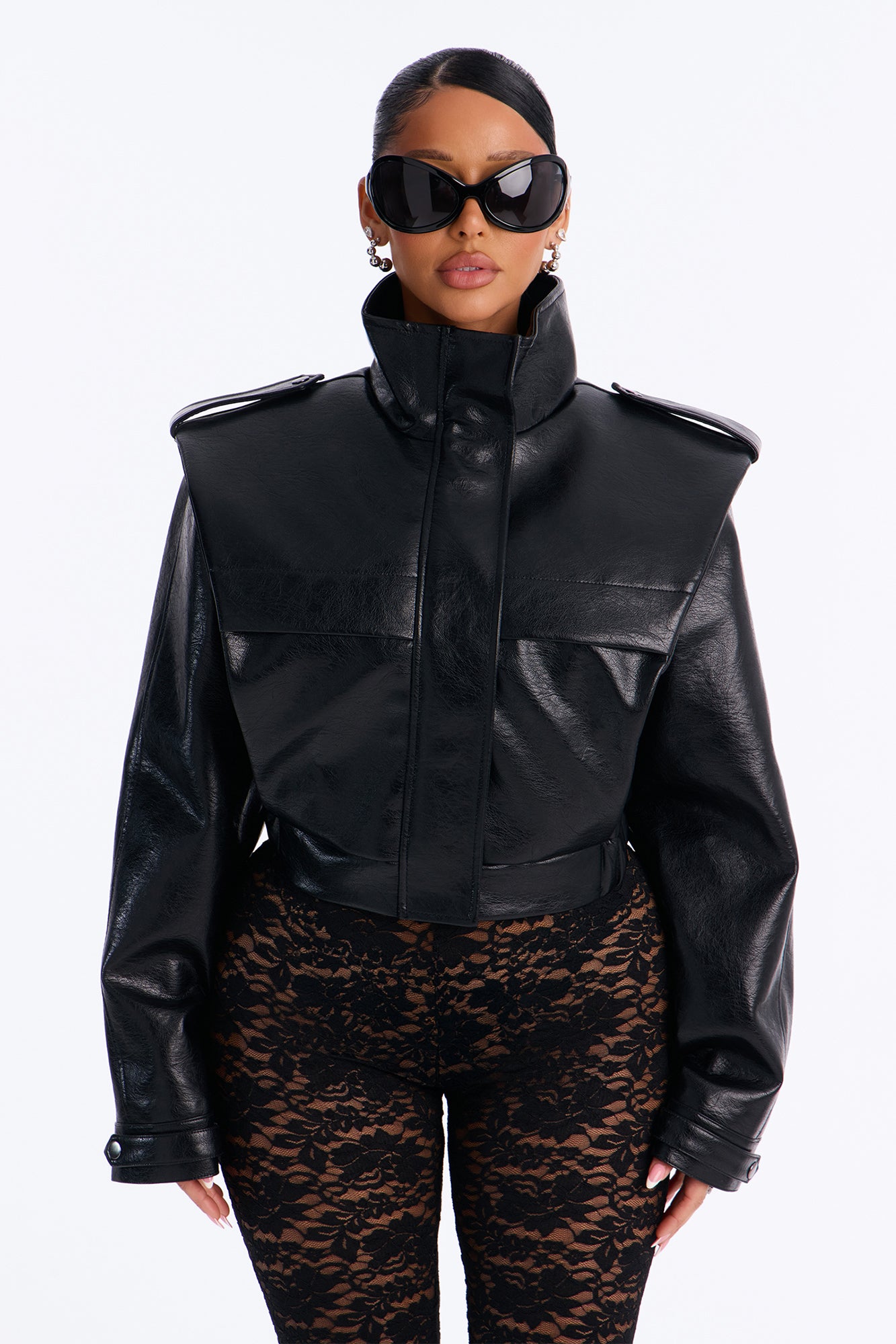 Boss Energy Funnel Neck Moto Jacket - Black