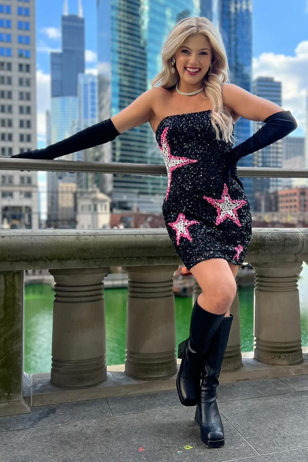 Sparkly Black Sequins Tight Short Homecoming Dress/Mini Dress