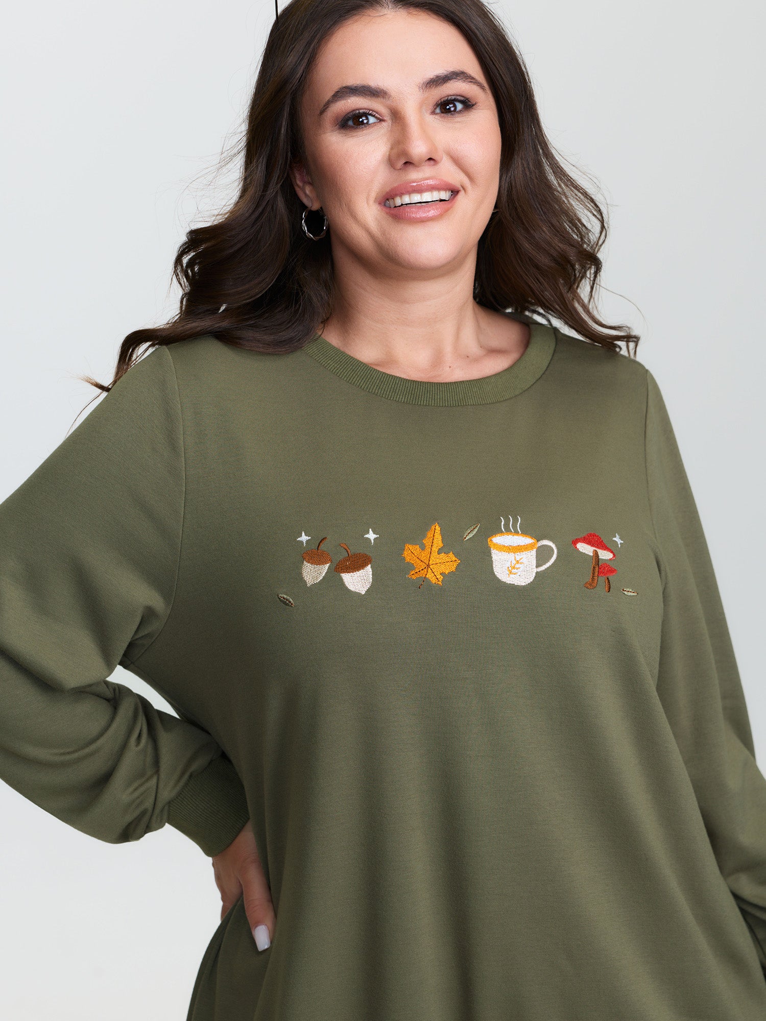 Supersoft Cozy Embroidery Sweatshirt