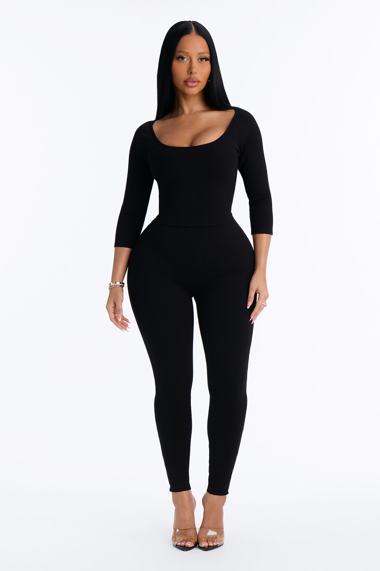 Jada Snatched Skinny Jumpsuit - Black