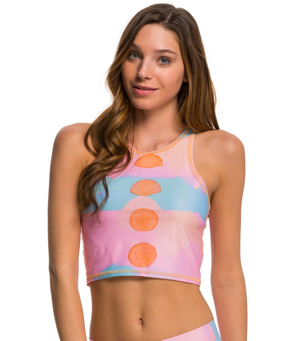Teeki New Moon Rainbow Mermaid Yoga Crop Top