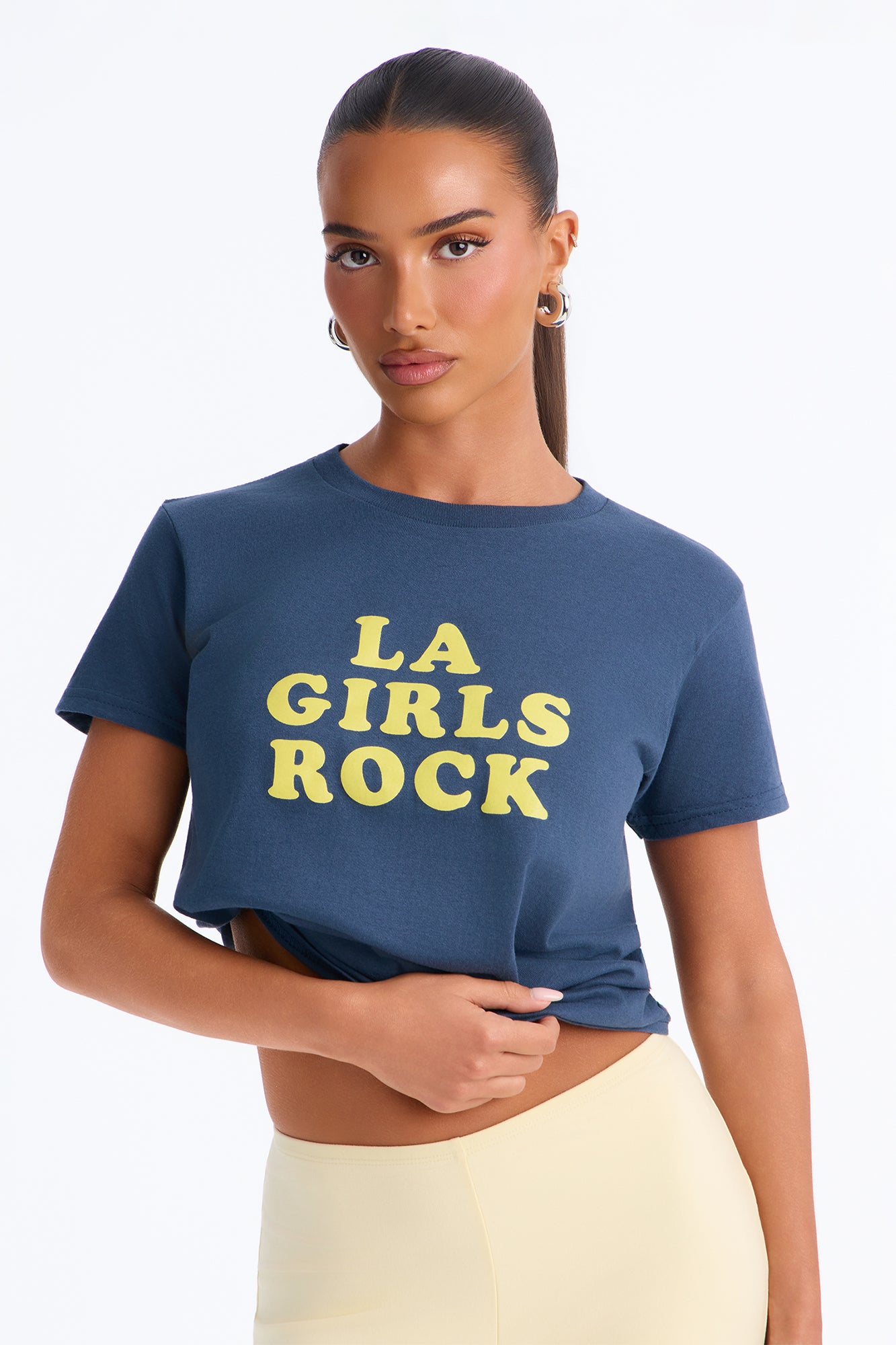 LA Girls Rock Tee - Navy