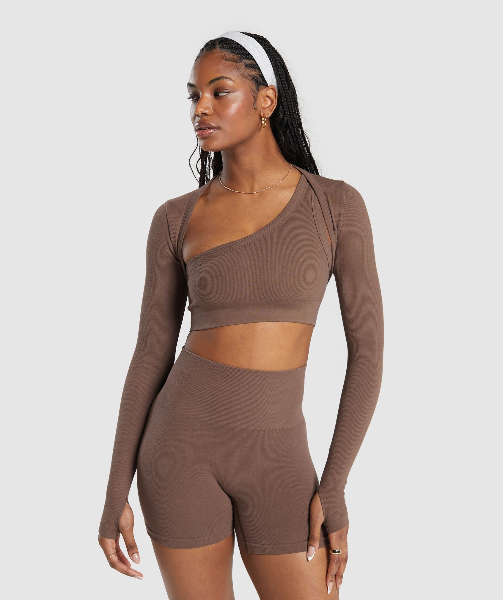 Gymshark CottonMove™ Shrug - Soft Brown