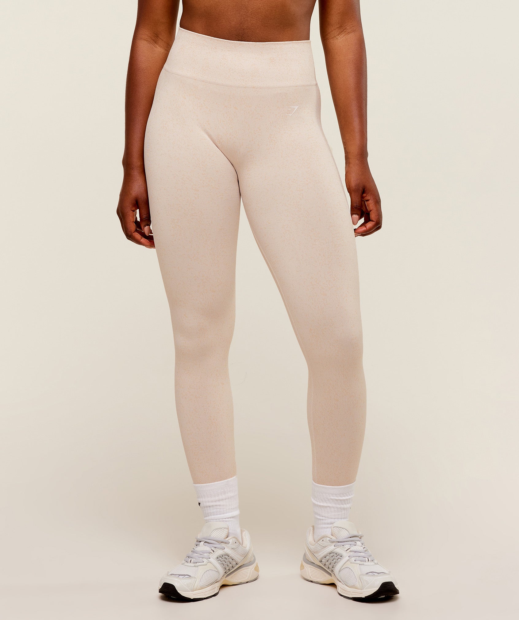 Gymshark Adapt Fleck Seamless Leggings - Coconut White