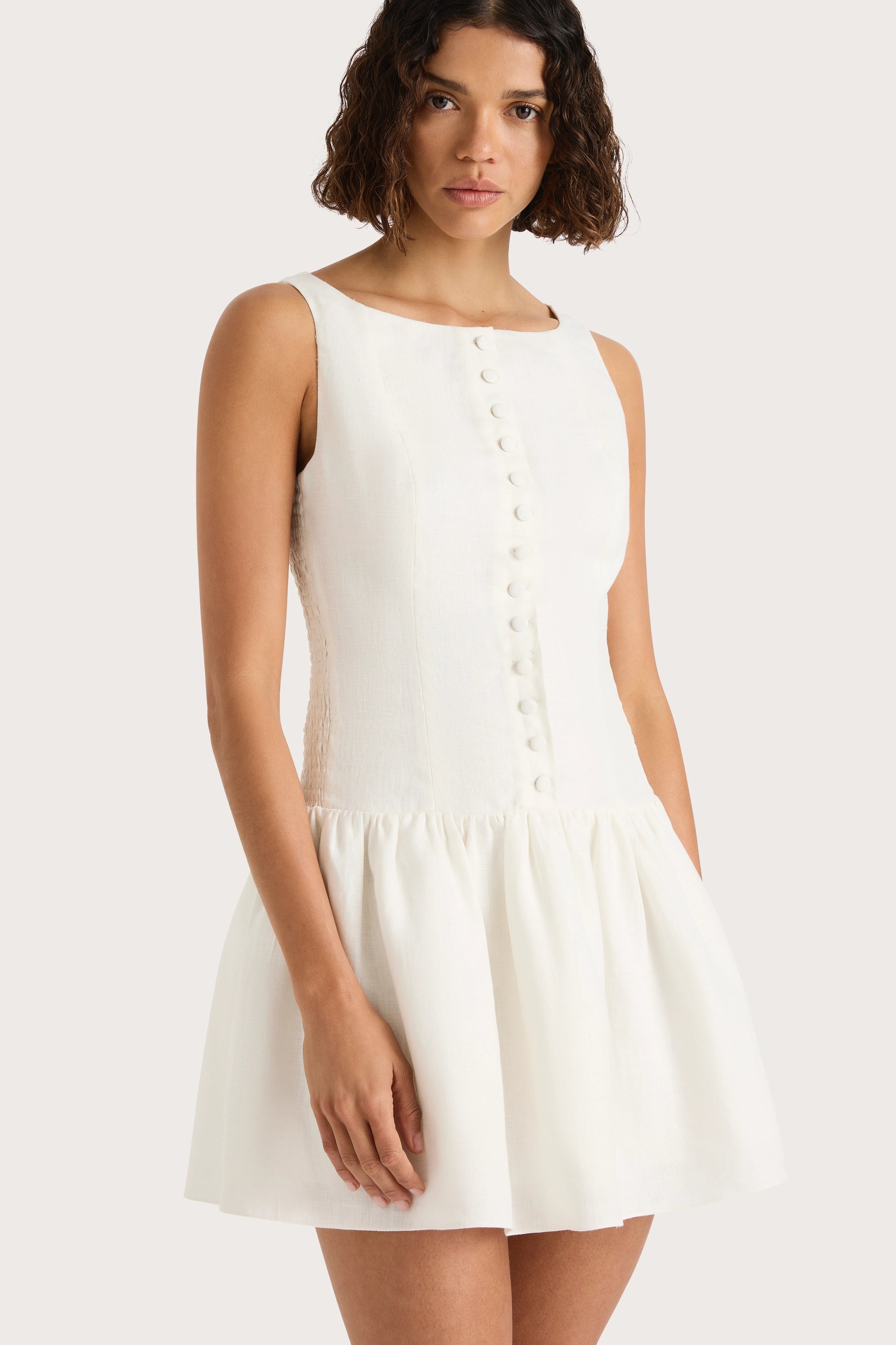 Blair Mini Dress White - Final Sale