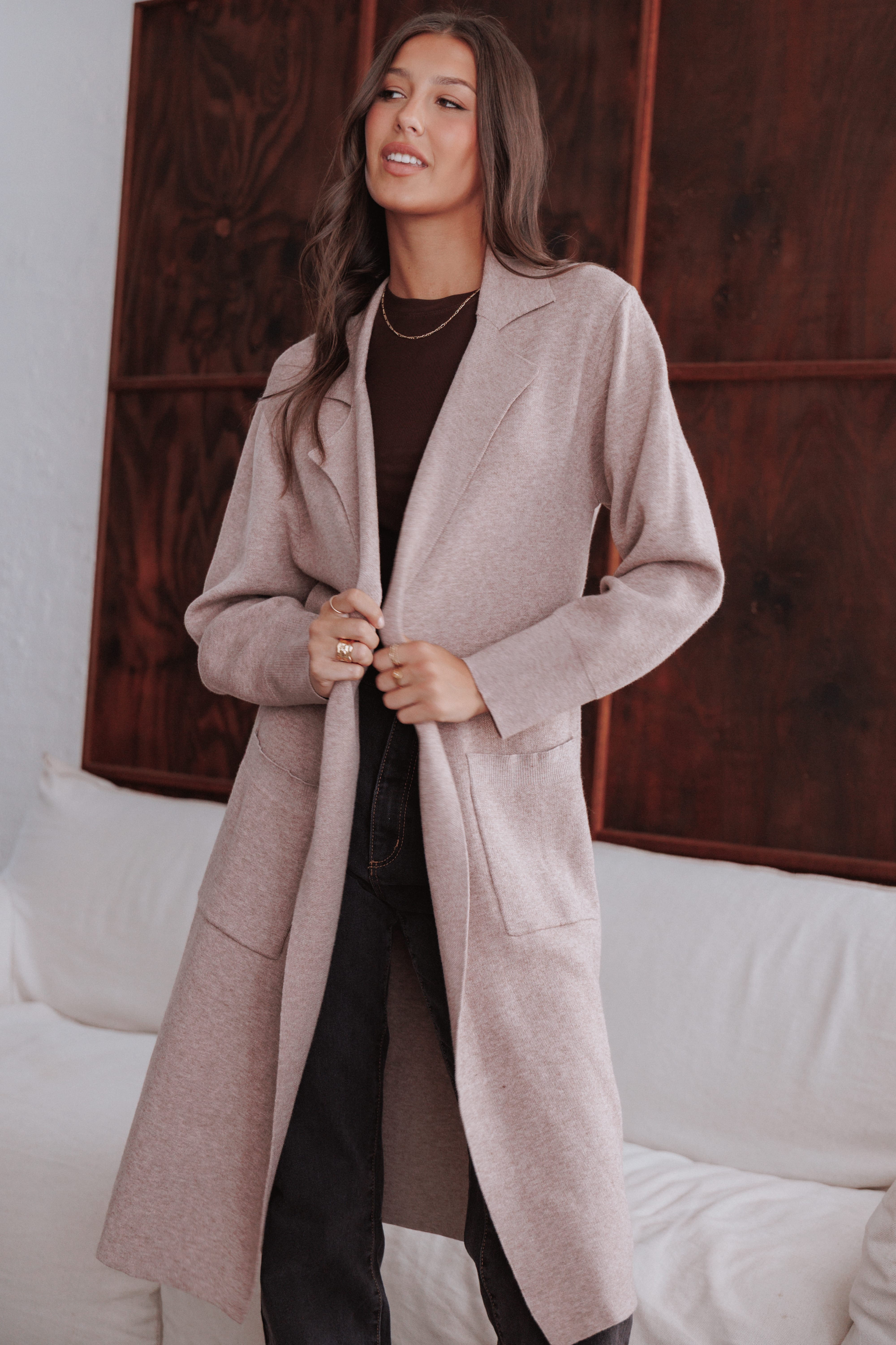 Venda Coatigan - Light Brown