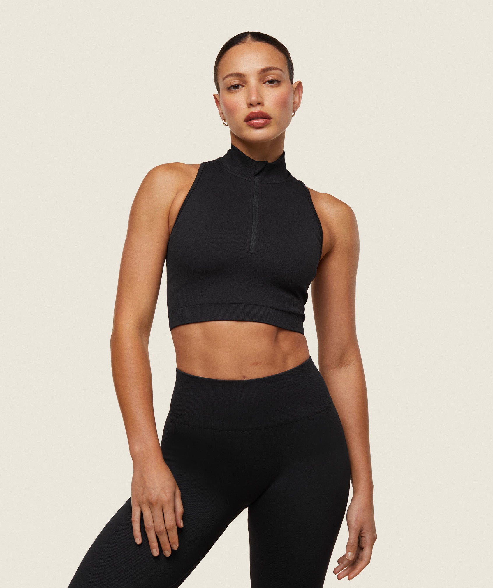 Gymshark Everywhere Seamless Sleeveless Turtleneck - Black