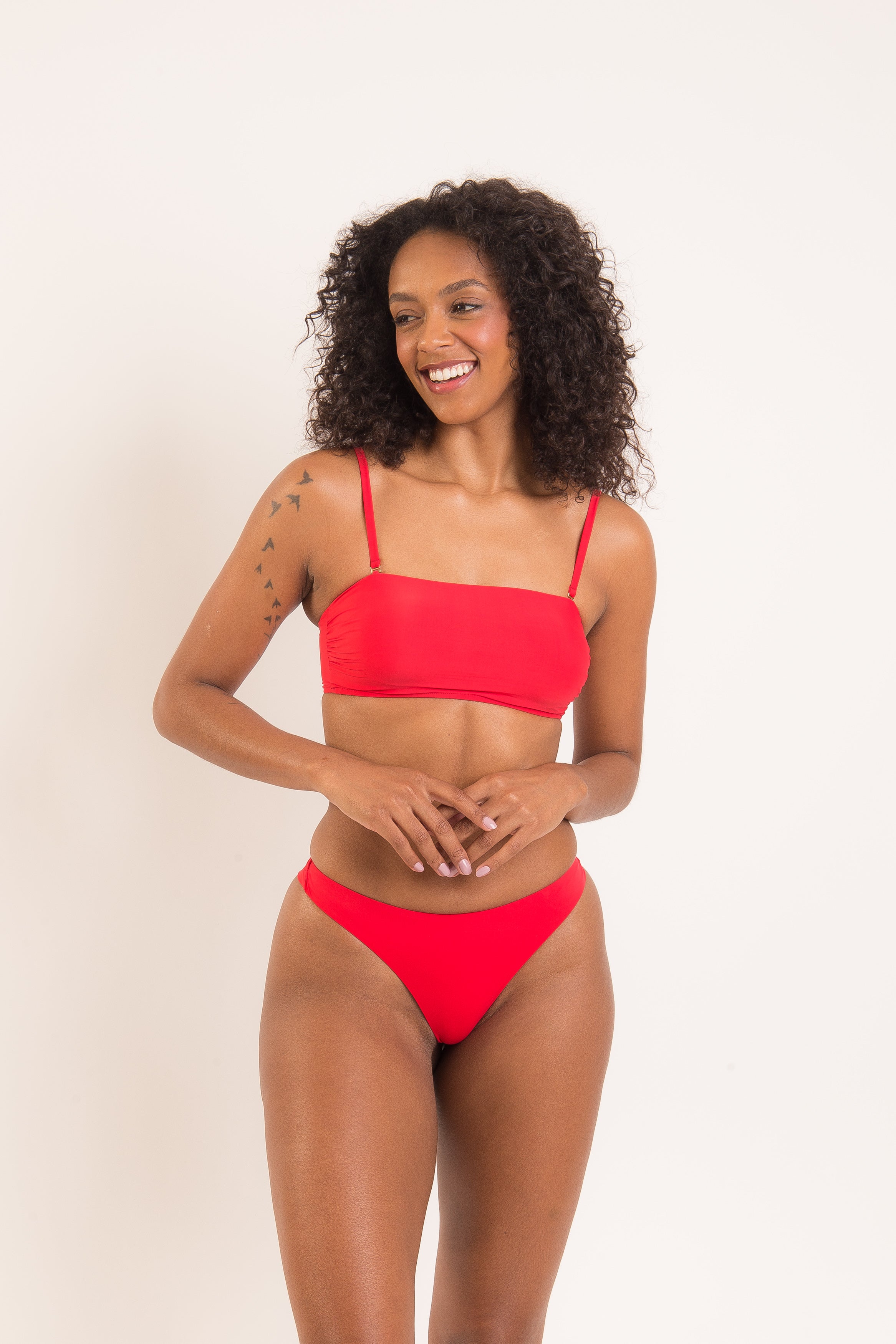 Rio de Sol Rouge Bandeau-Reto Top