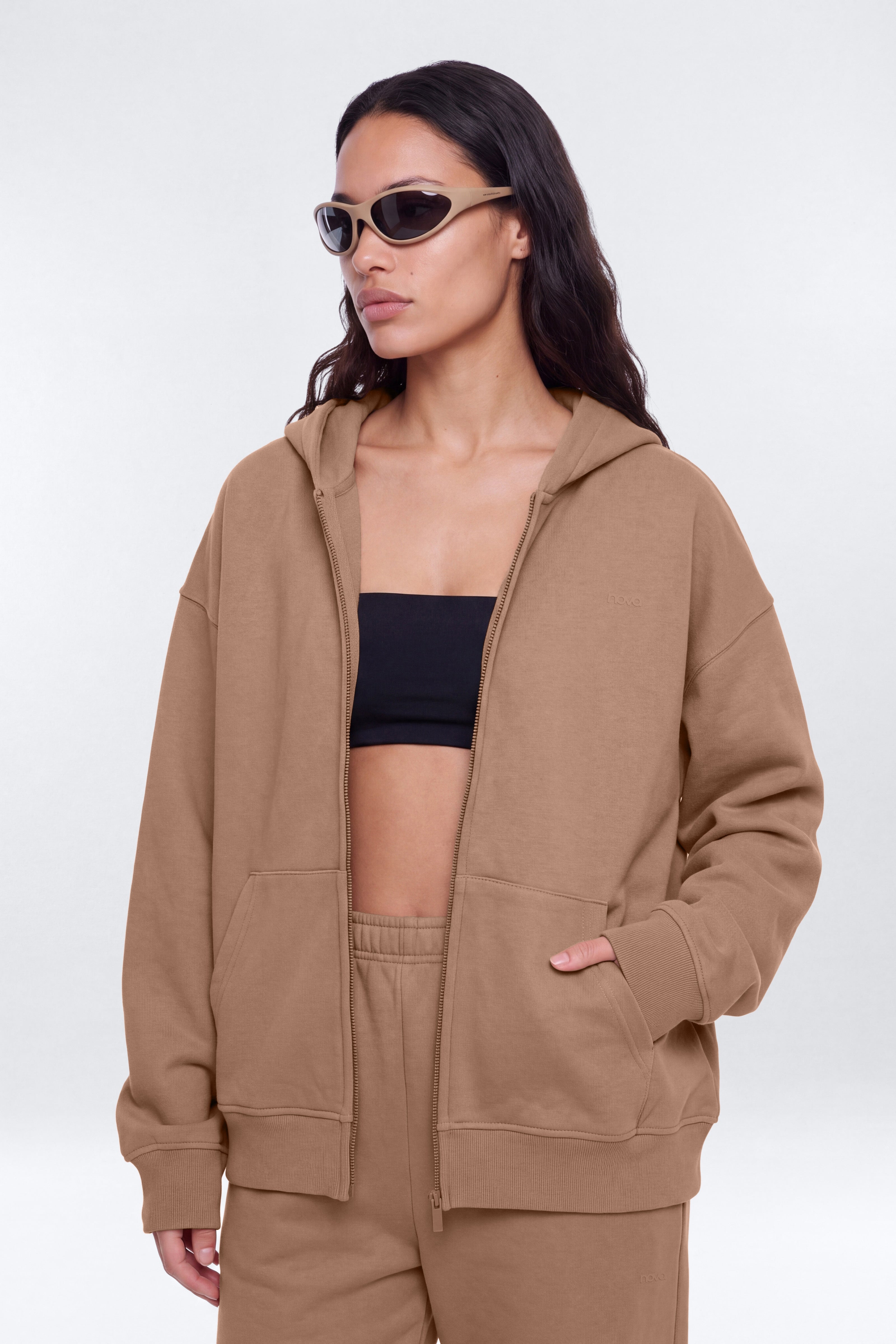 CoreFleece Essential Full Zip Hoodie - Desert Dune
