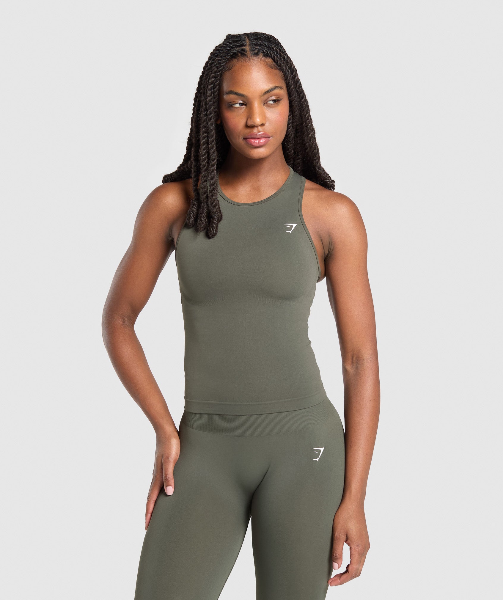 Gymshark Everyday Seamless Tight Fit Tank - Strength Green