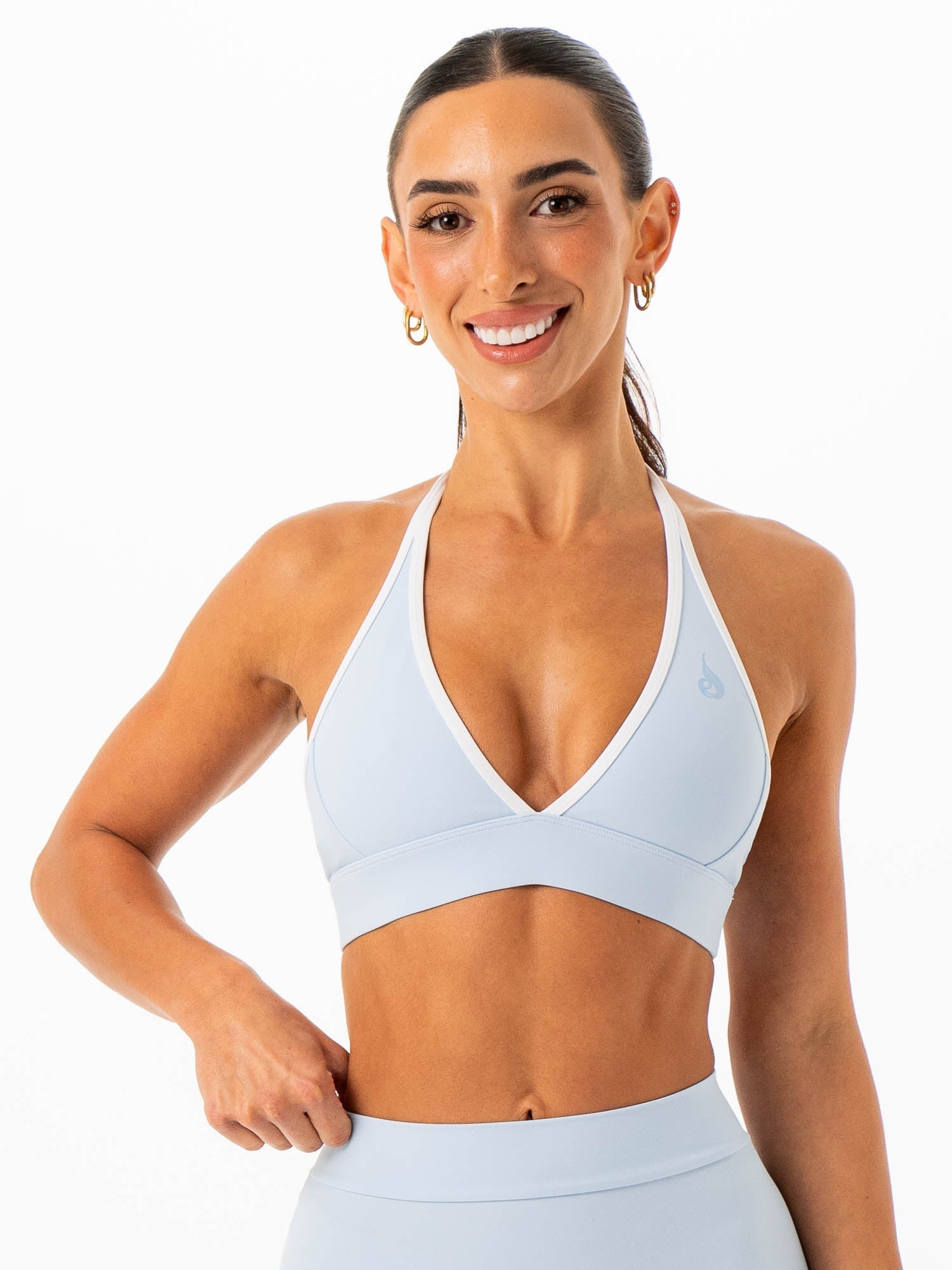 NKD Contrast Halter Bra - Sky Blue