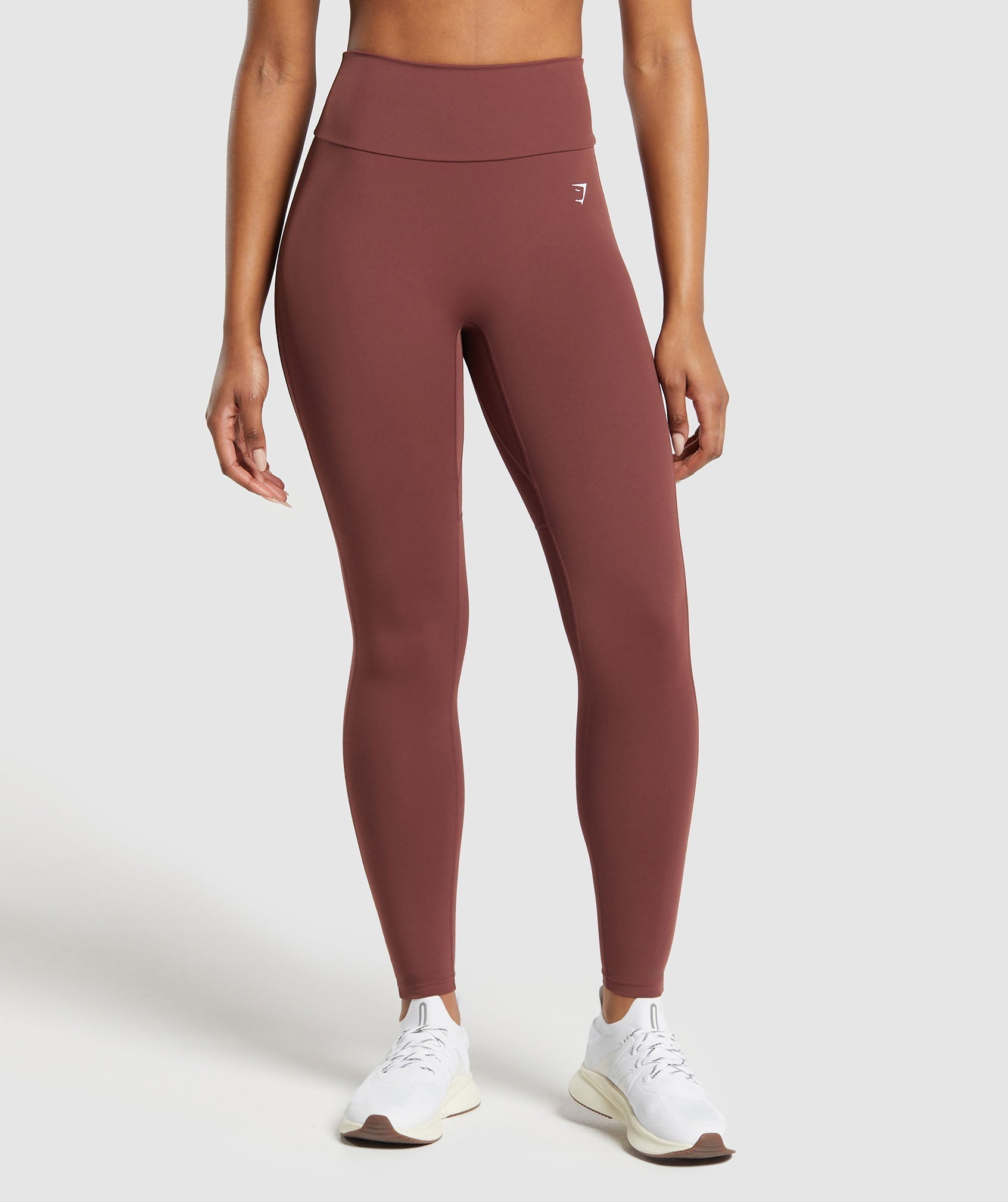 Gymshark Mesh Placement Legging - Burgundy Brown