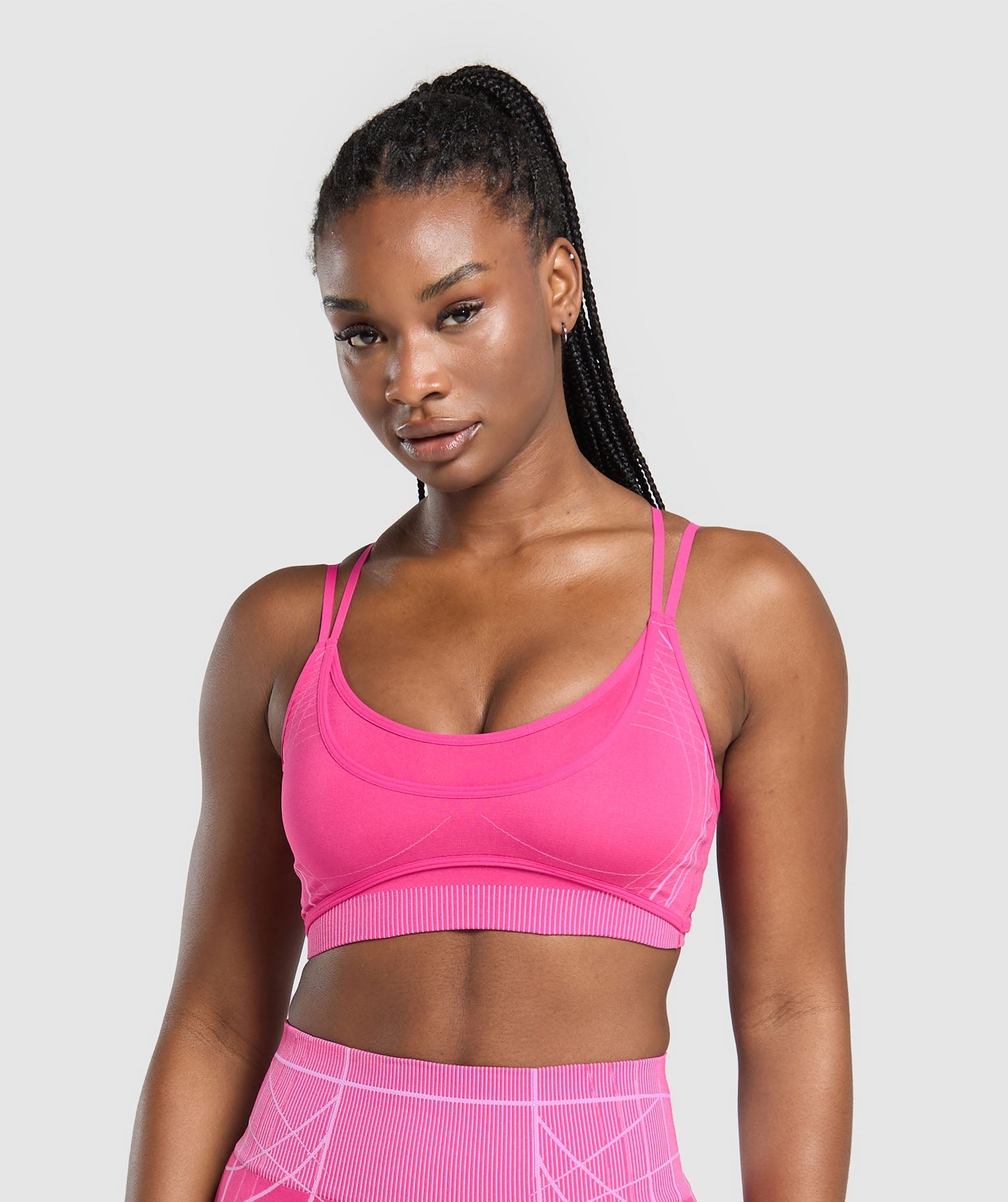 Gymshark Apex Seamless Strappy Sports Bra - Valley Pink/Sour Pink