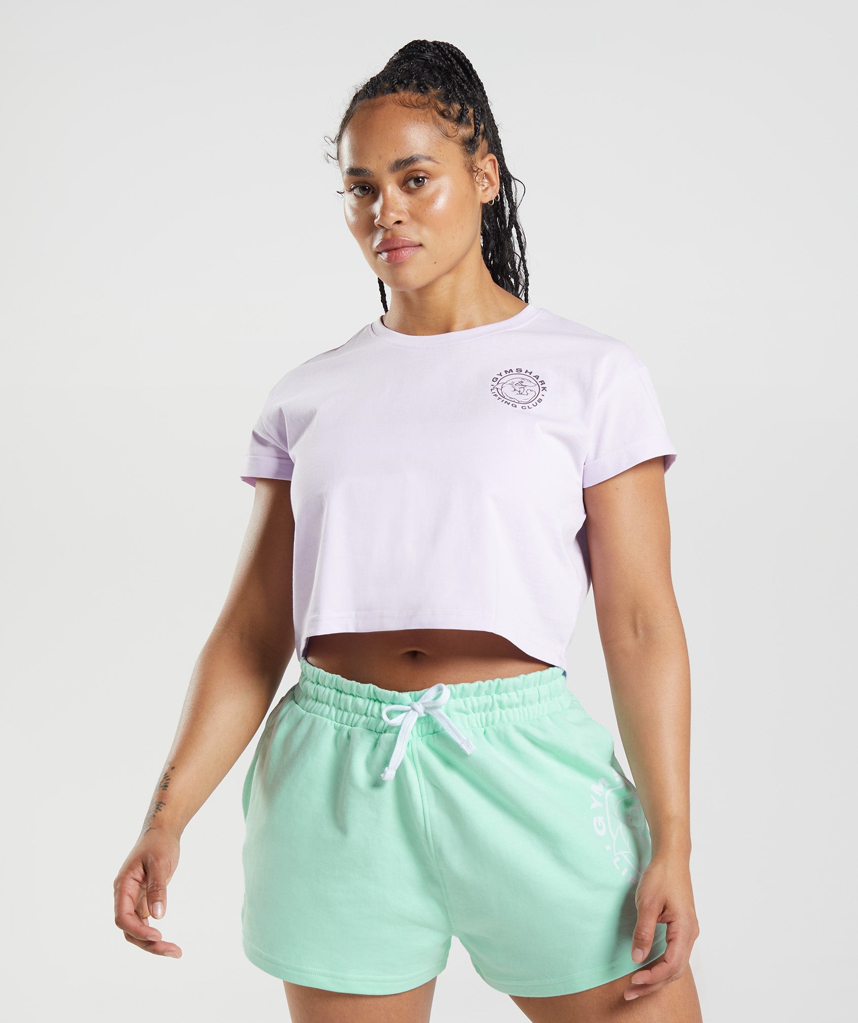 Gymshark Legacy Crop Top - Faded Lilac