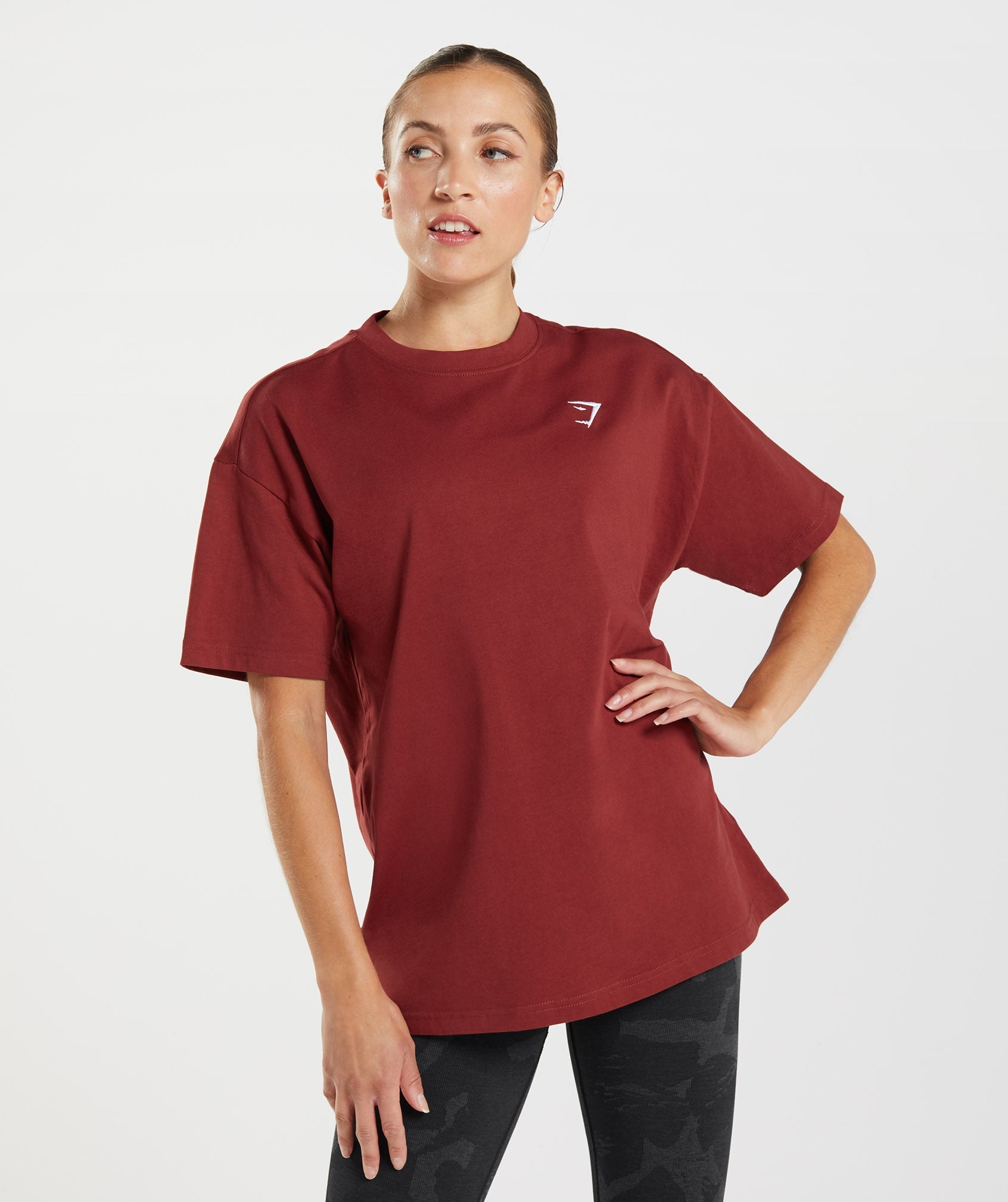 Gymshark Training Oversized T-Shirt  - Rosewood Red