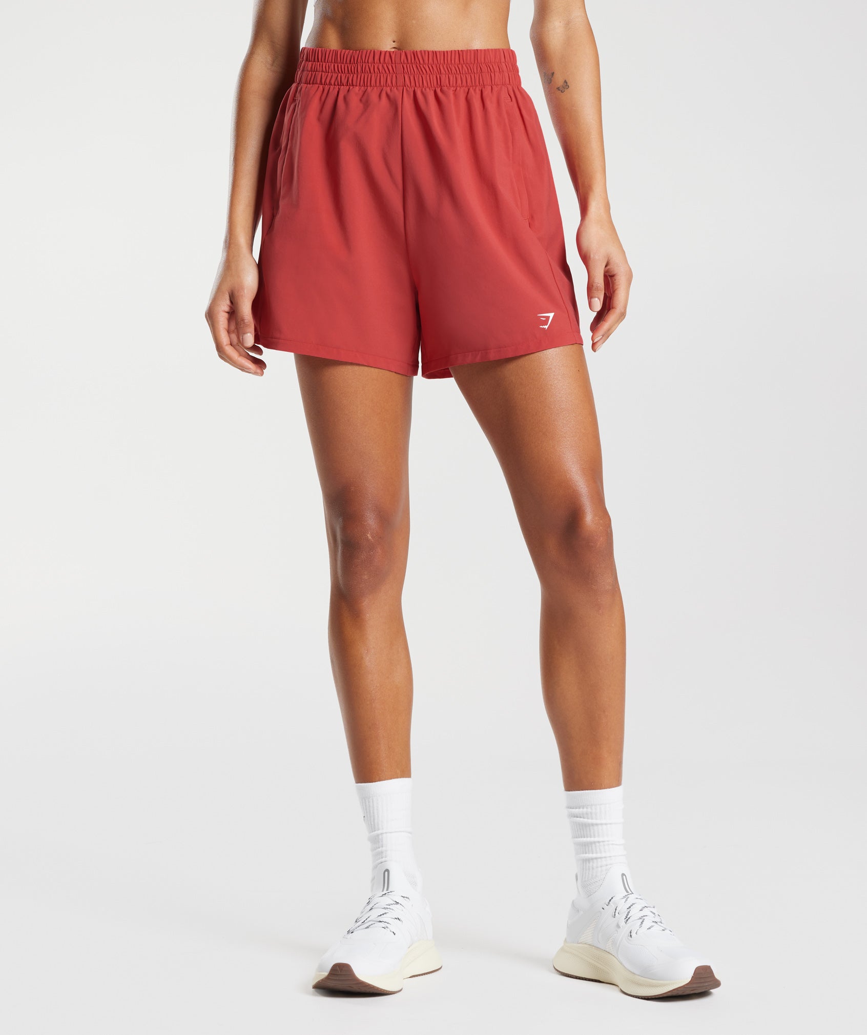 Gymshark WOVEN POCKET SHORTS - Sundried Red