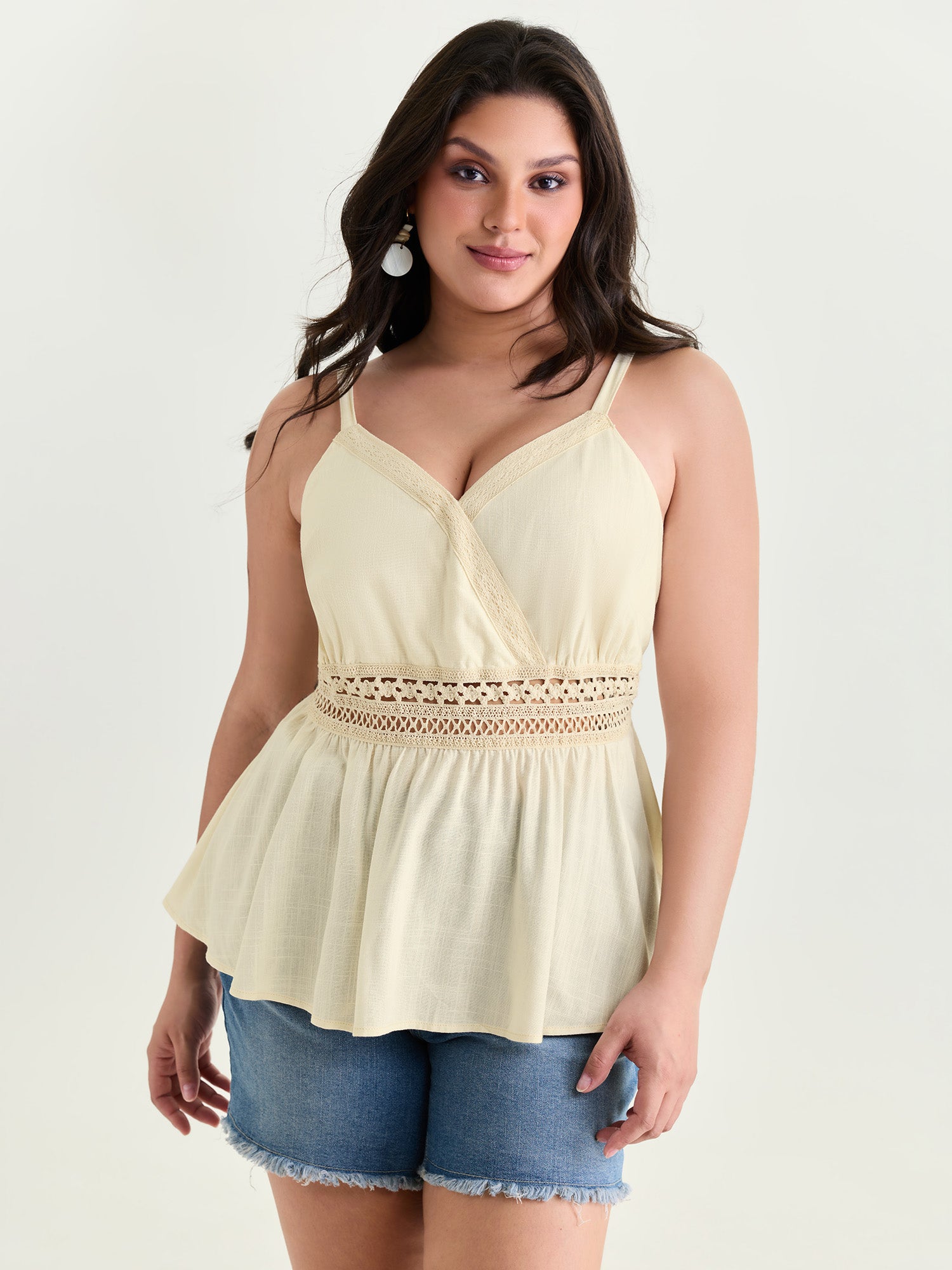 Breathable Contrast Waistline Tank Top