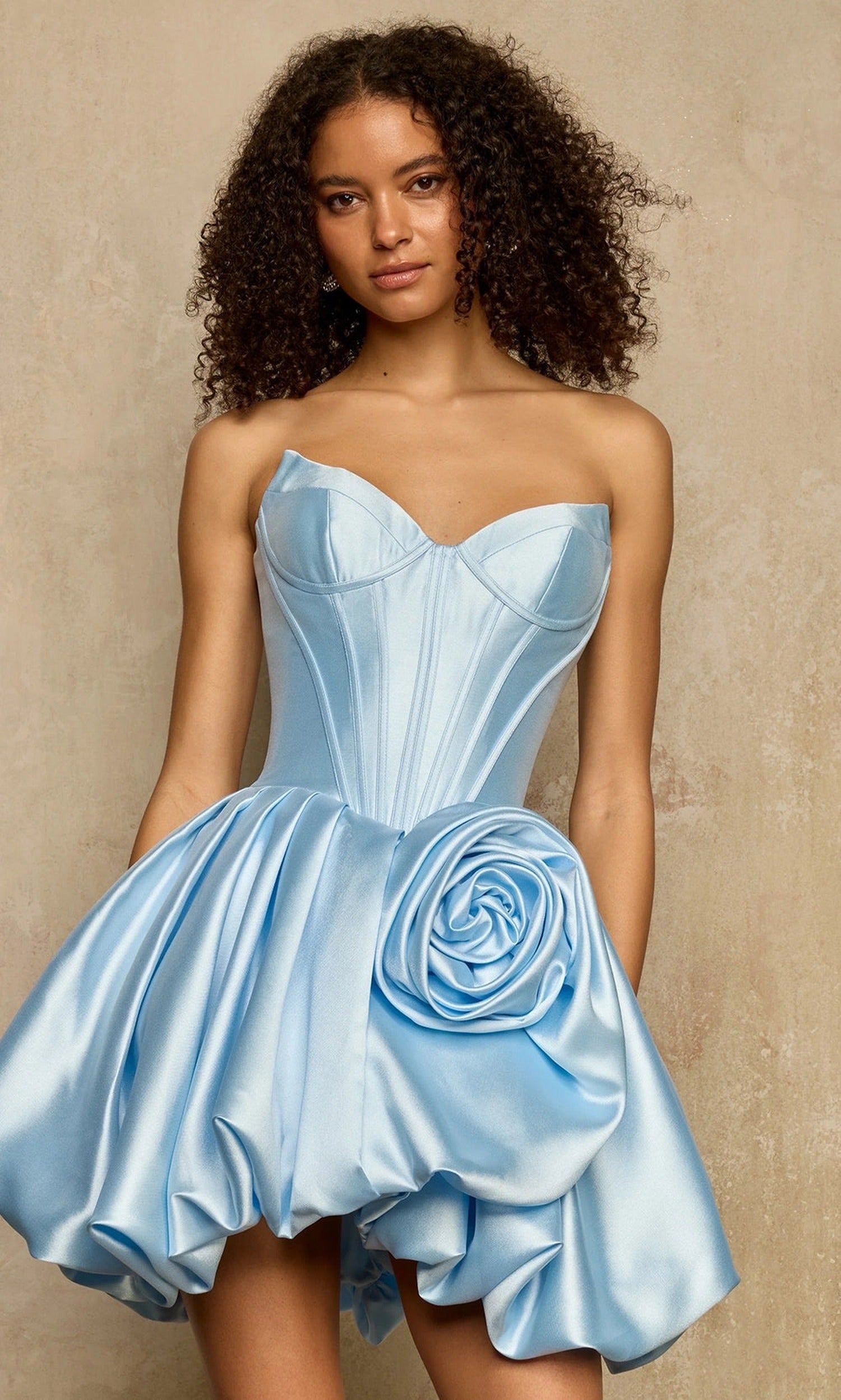 Sherri Hill 58046 - Rosette Accent Bubble A-Line Dress