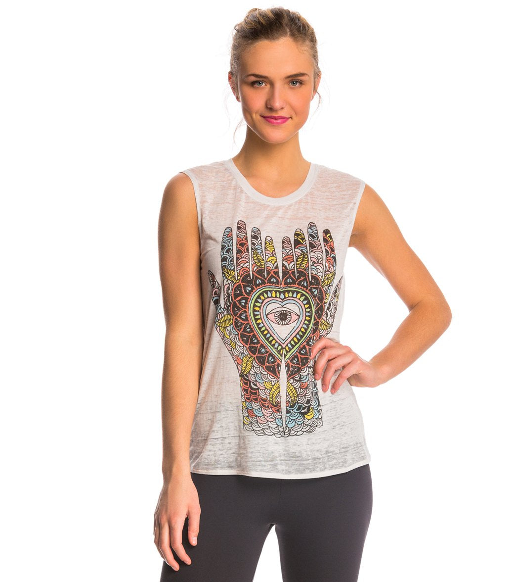 Chaser Heart in Hands Muscle Workout Shirt