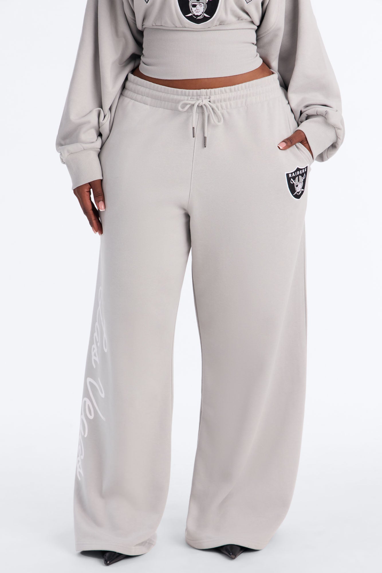 NFL Raiders Wide Leg Sweatpant - Grey