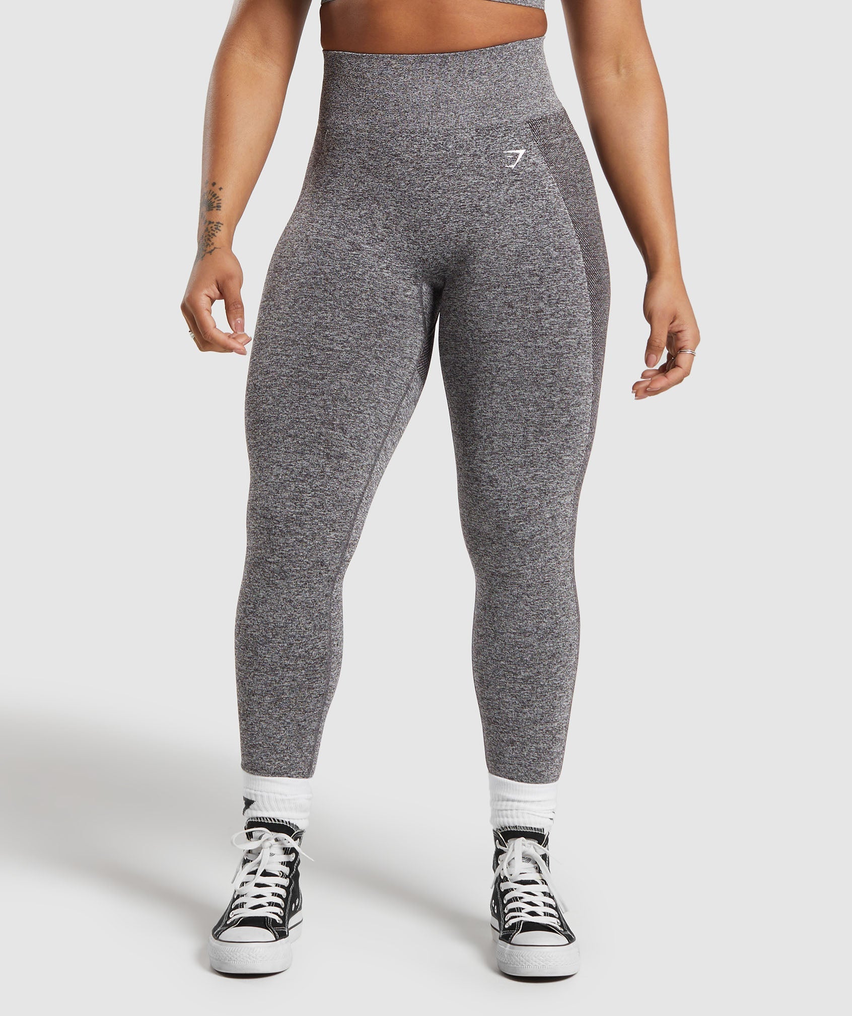 Gymshark Flex High Waisted Leggings - Greyed Purple/White